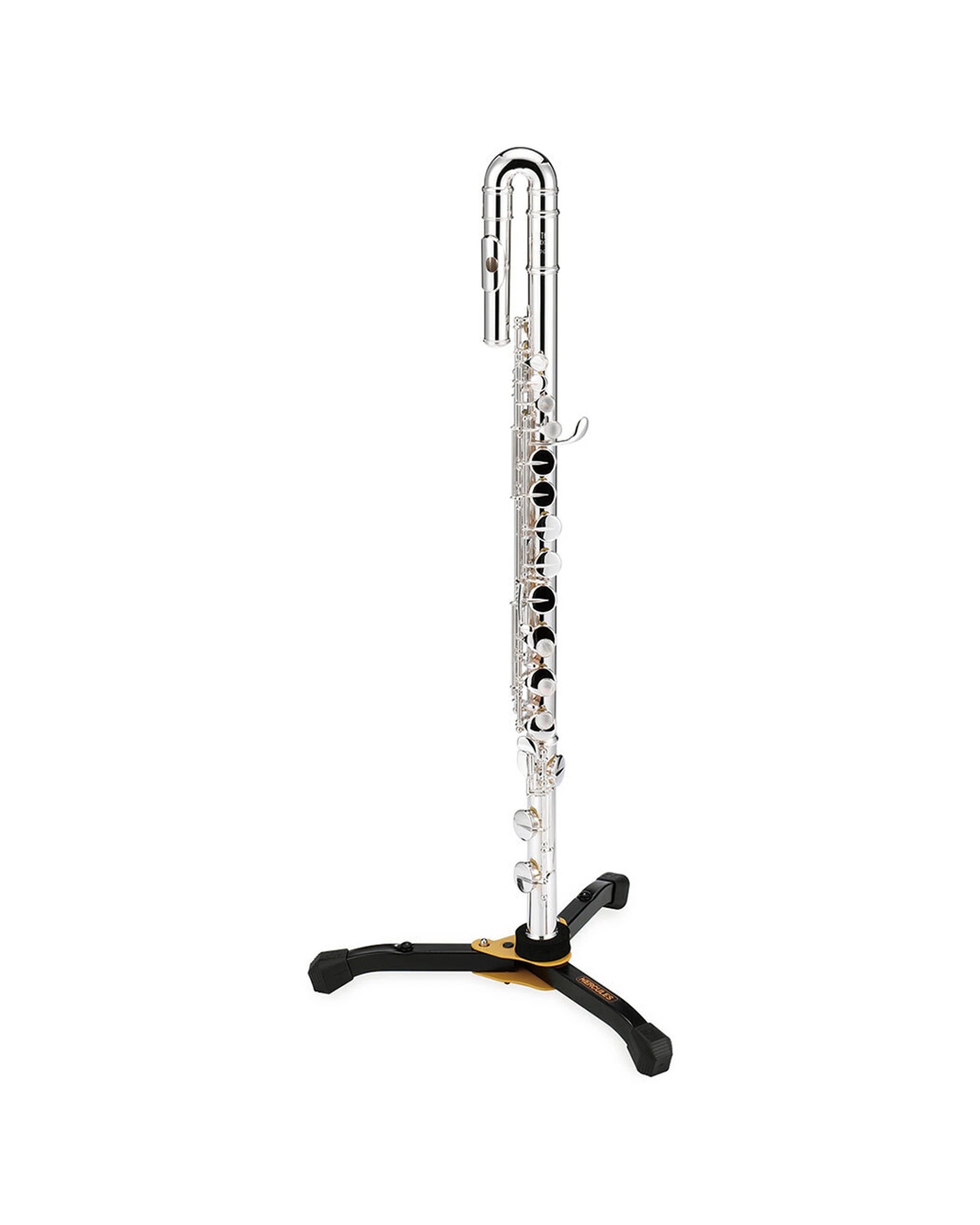 2 Hercules Foldable Musical Instrument Stand Holder For Alto Flute With Carry Bag - Black, 2 of 3