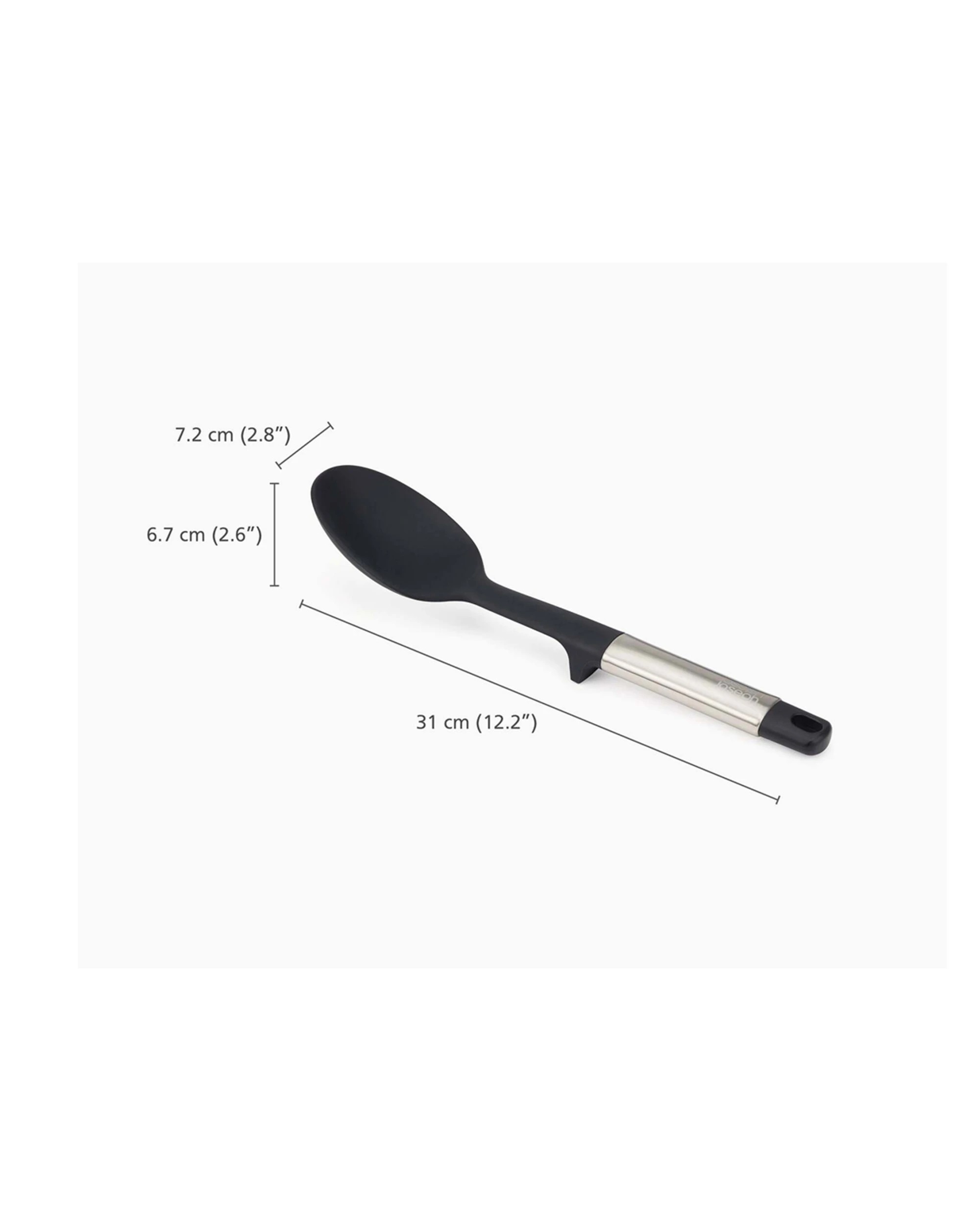 6 Joseph Joseph Elevate Silicone Steel Solid Spoon 31cm Elevate Technology - Black, 6 of 6