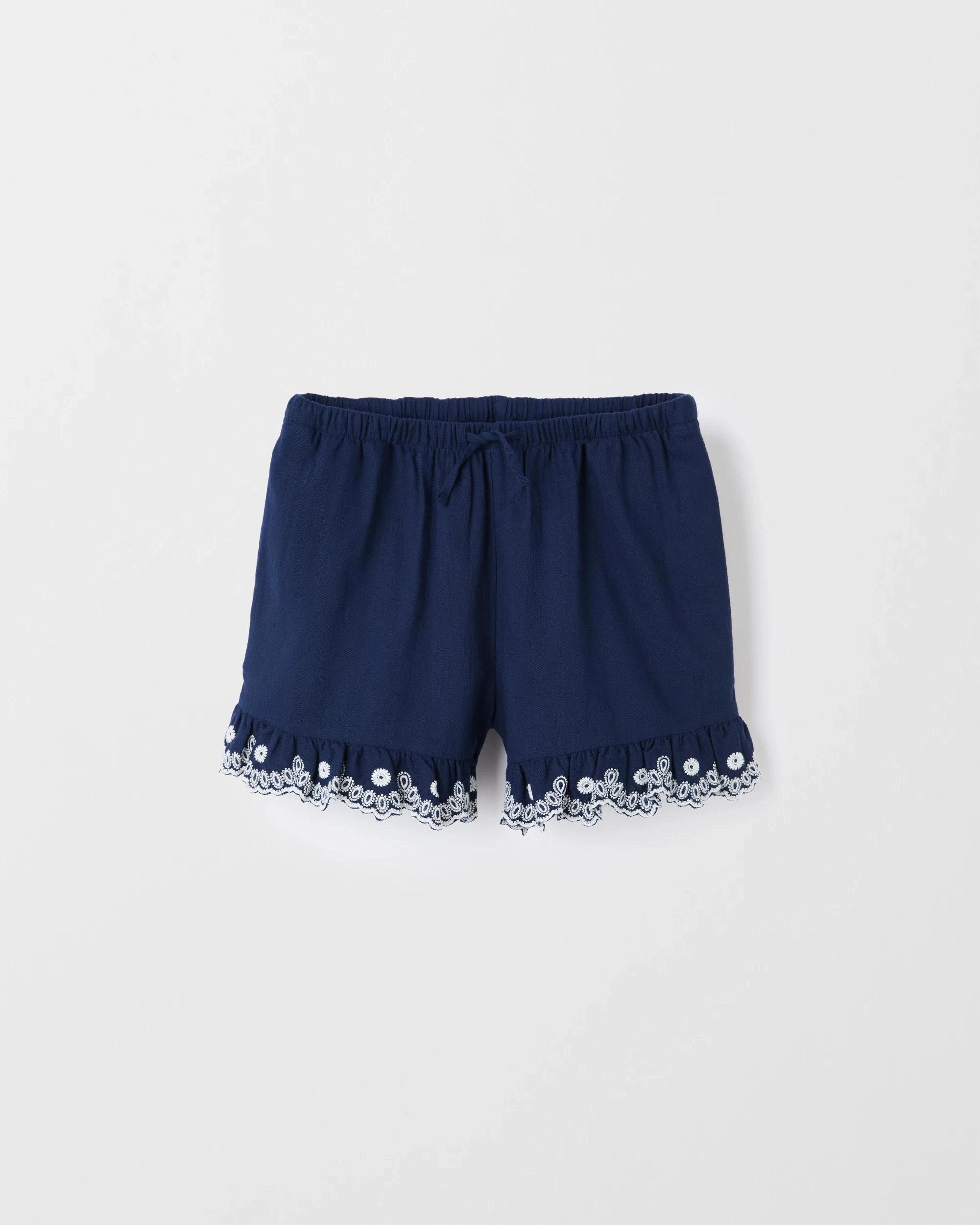 5 Target Woven Frill Hem Shorts NAVY BLUE, 5 of 6