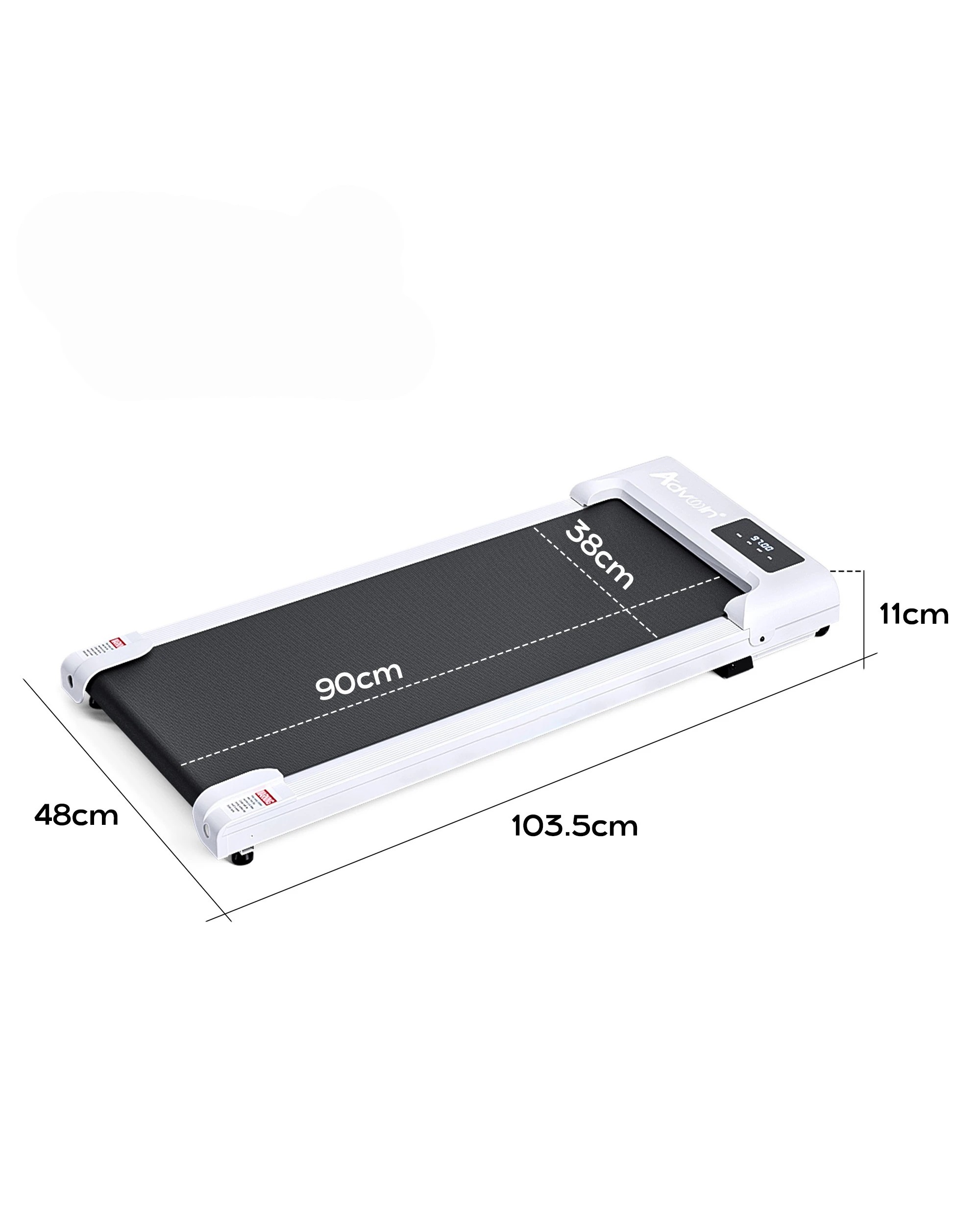 4 Advwin 5% Incline Walking Pad Electric Treadmill 120kg Capacity & 1–6km/h & Low Noise - White, 4 of 4