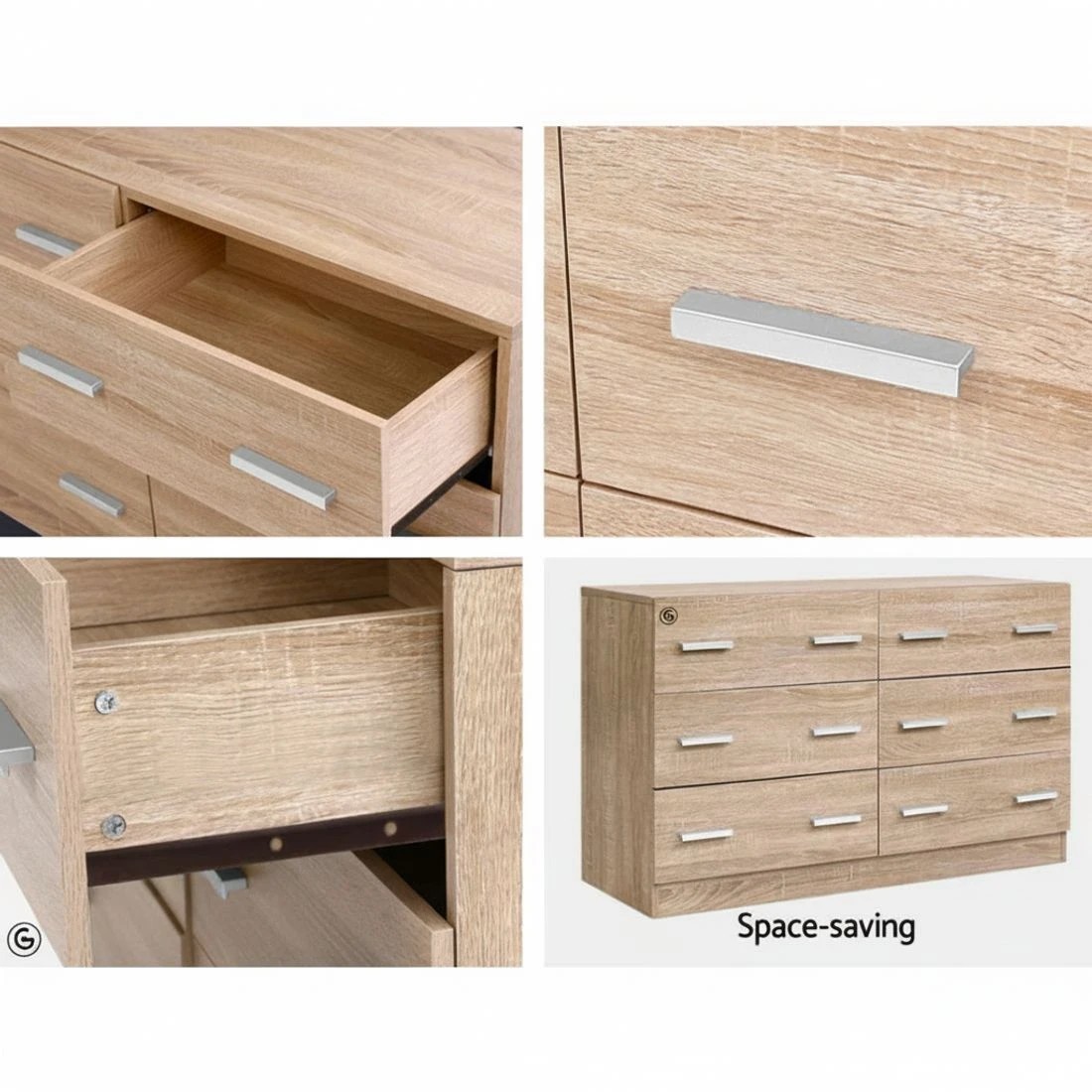 7 Artiss 6 Chest of Drawers - Natural, 7 of 8