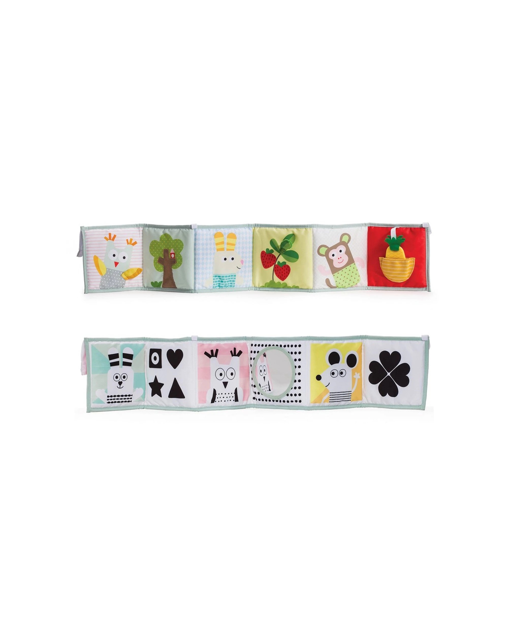2 Taf Toys 3 In 1 Baby Book Soft Double Sided Developmental Play 14x85cm - Multi, 2 of 5