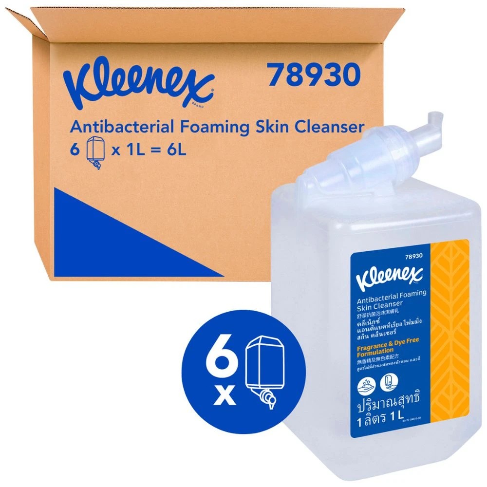 1 Kleenex Antibacterial Foaming Skin Cleanser 1000mL Cart 6 Pk, 1 of 4