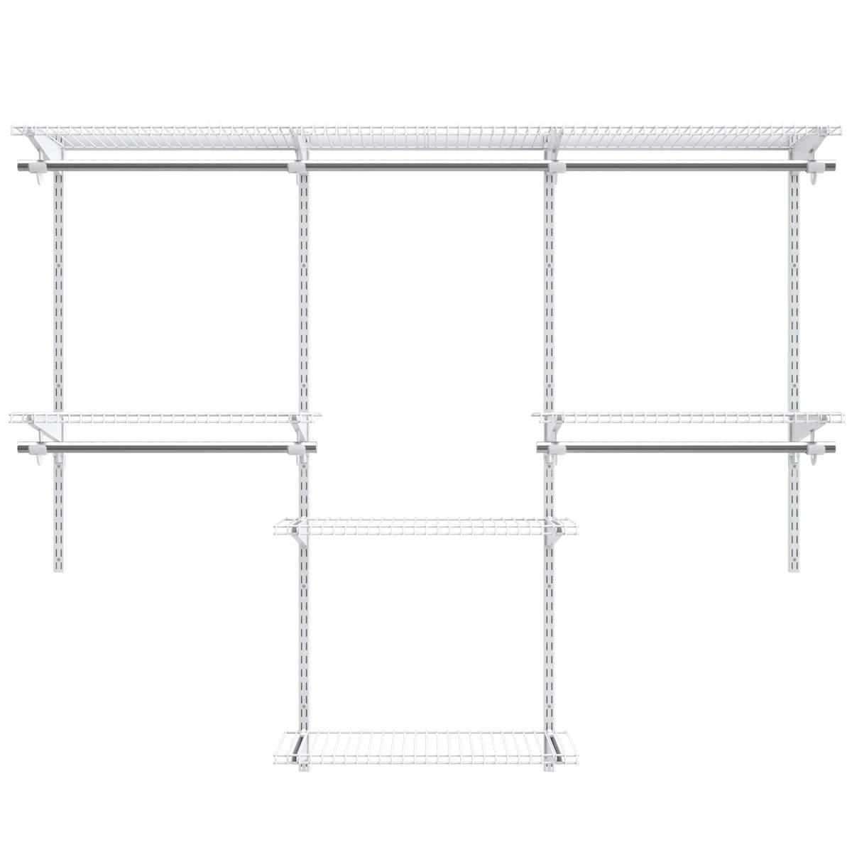 1 Costway Wall Mounted Custom Closet Rack Shelf DIY Clothes Organizer System, 1 of 10
