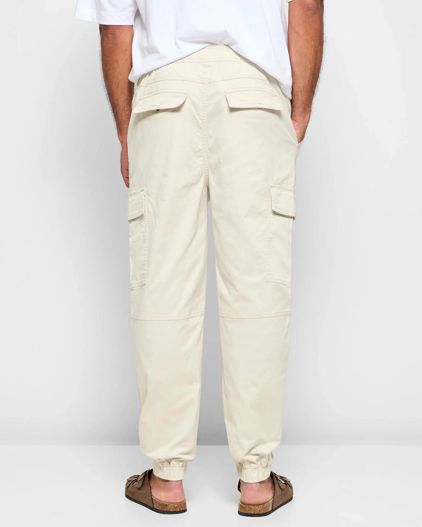 4 Target Man Australian Cotton Cargo Jogger Pants LIGHT STONE, 4 of 5