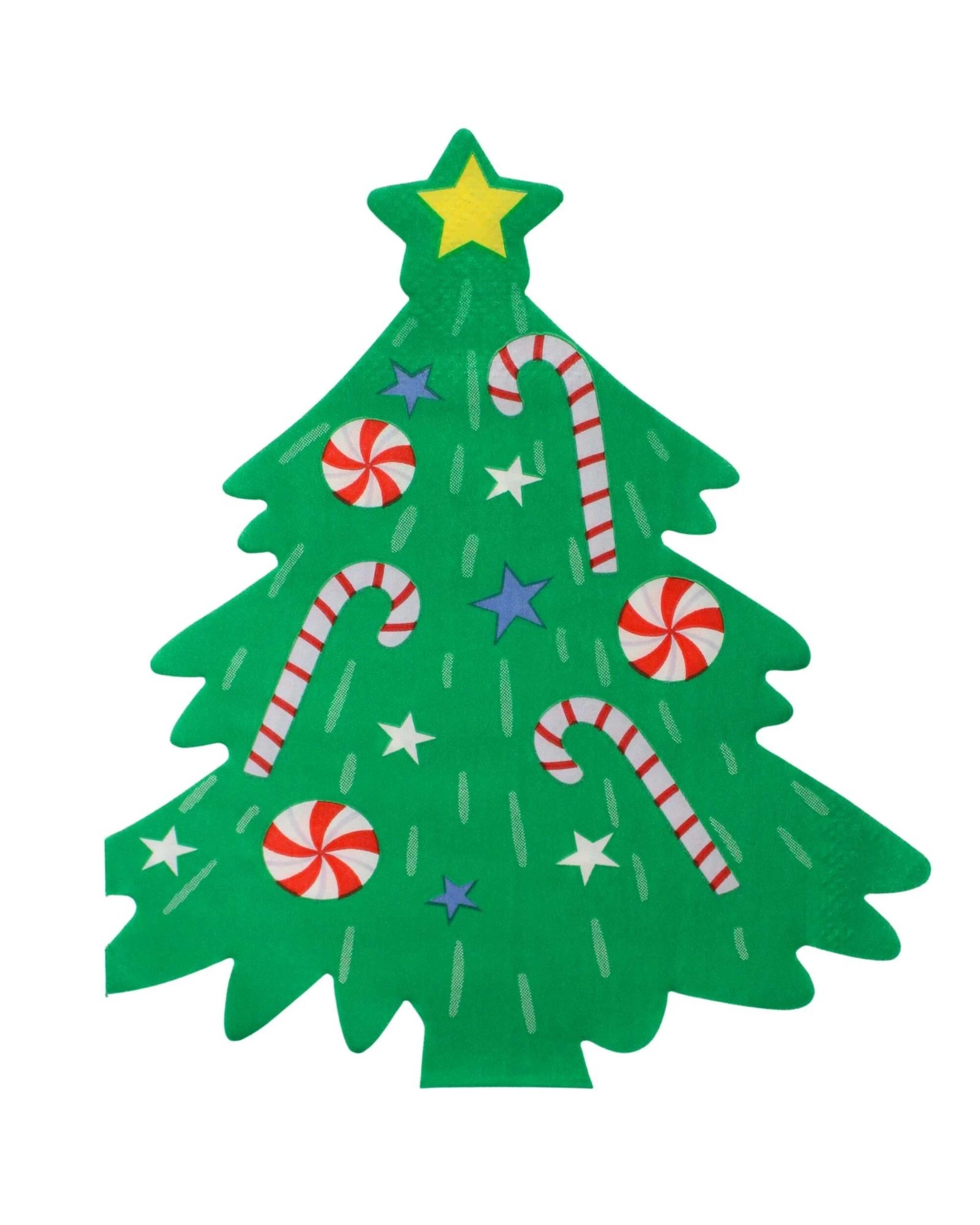 3 Artwrap Christmas Shape Cut Paper Napkins Serviettes - Assorted, 3 of 5