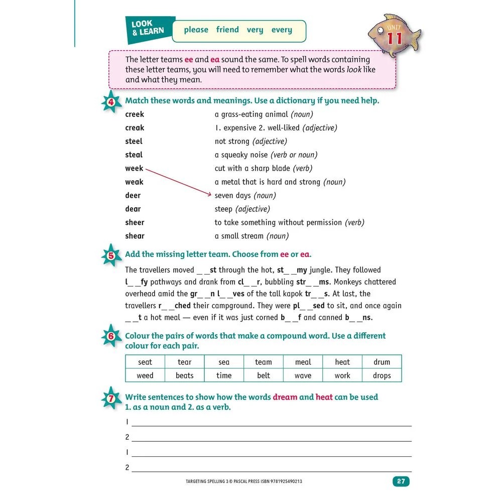 5 Targeting Spelling Activity Book Year 3, 5 of 6