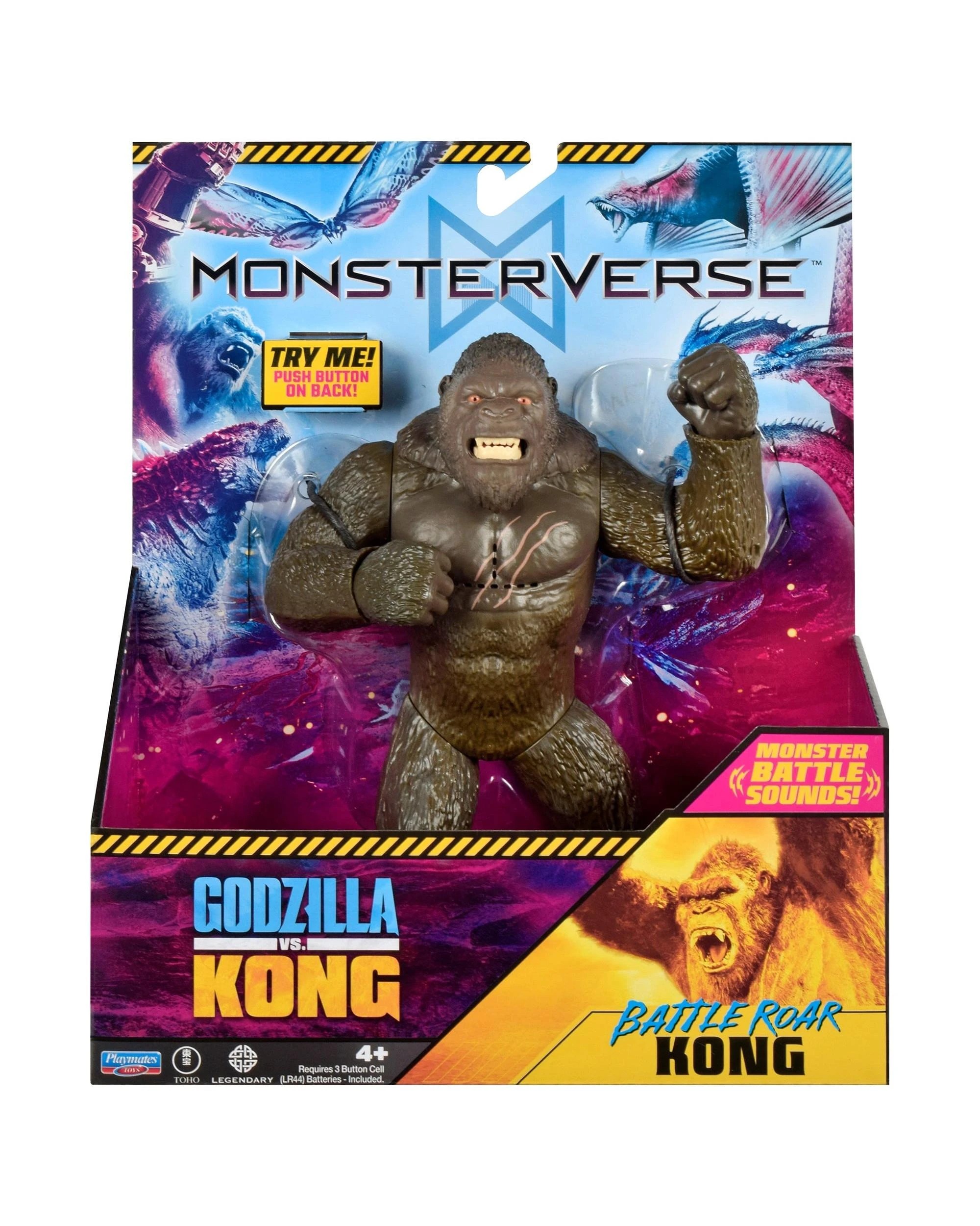 1 MonsterVerse Godzilla vs Kong Battle Roar Kong Deluxe Electronic 7 inch Figure, 1 of 7