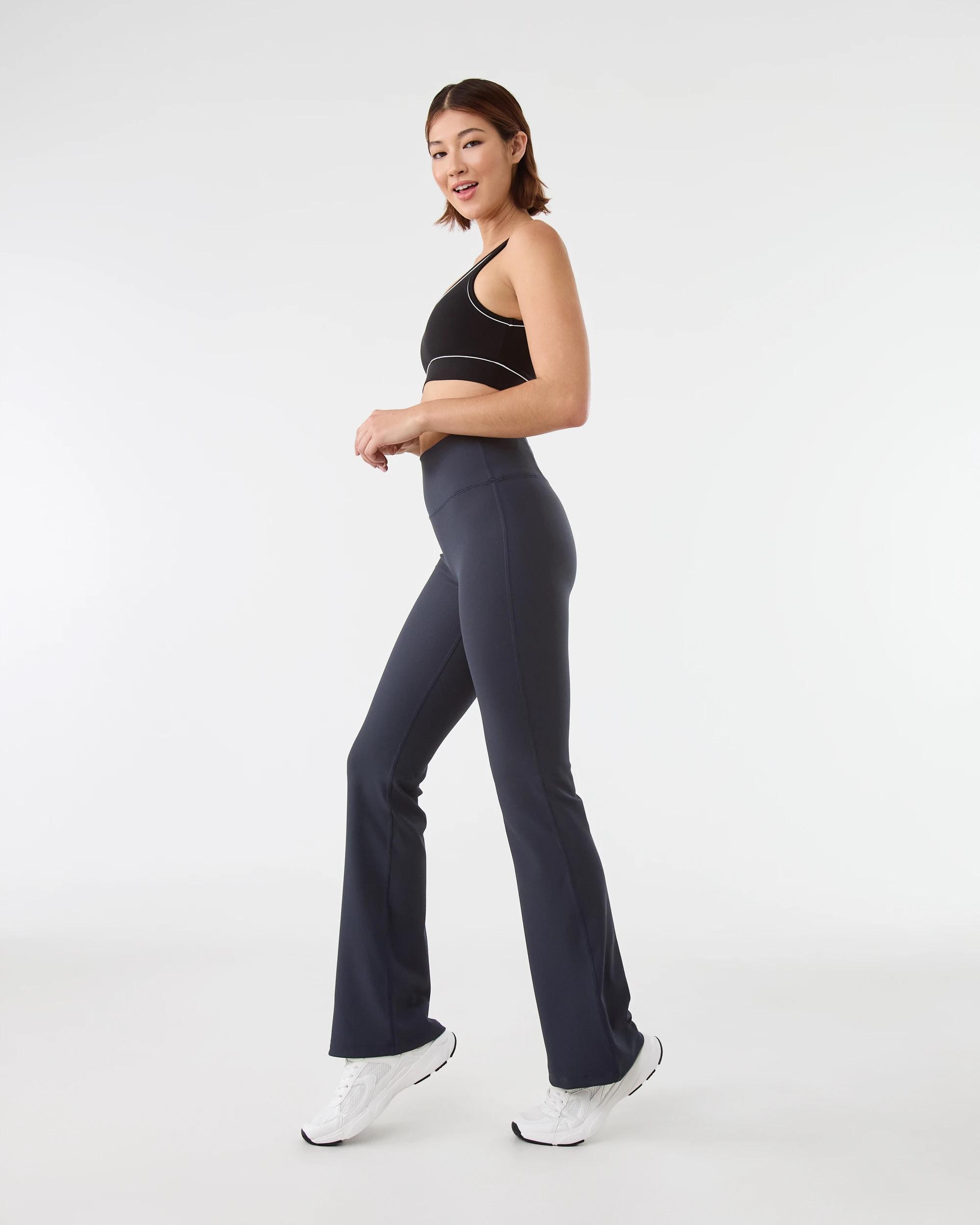 3 Active Womens Soft Rib Flared Leggings Shade Navy, 3 of 5