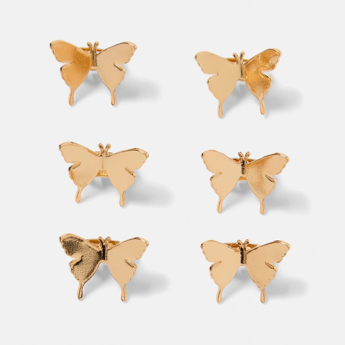 1 6 Pack Gold Tone Mini Butterfly Hair Clips, 1 of 4