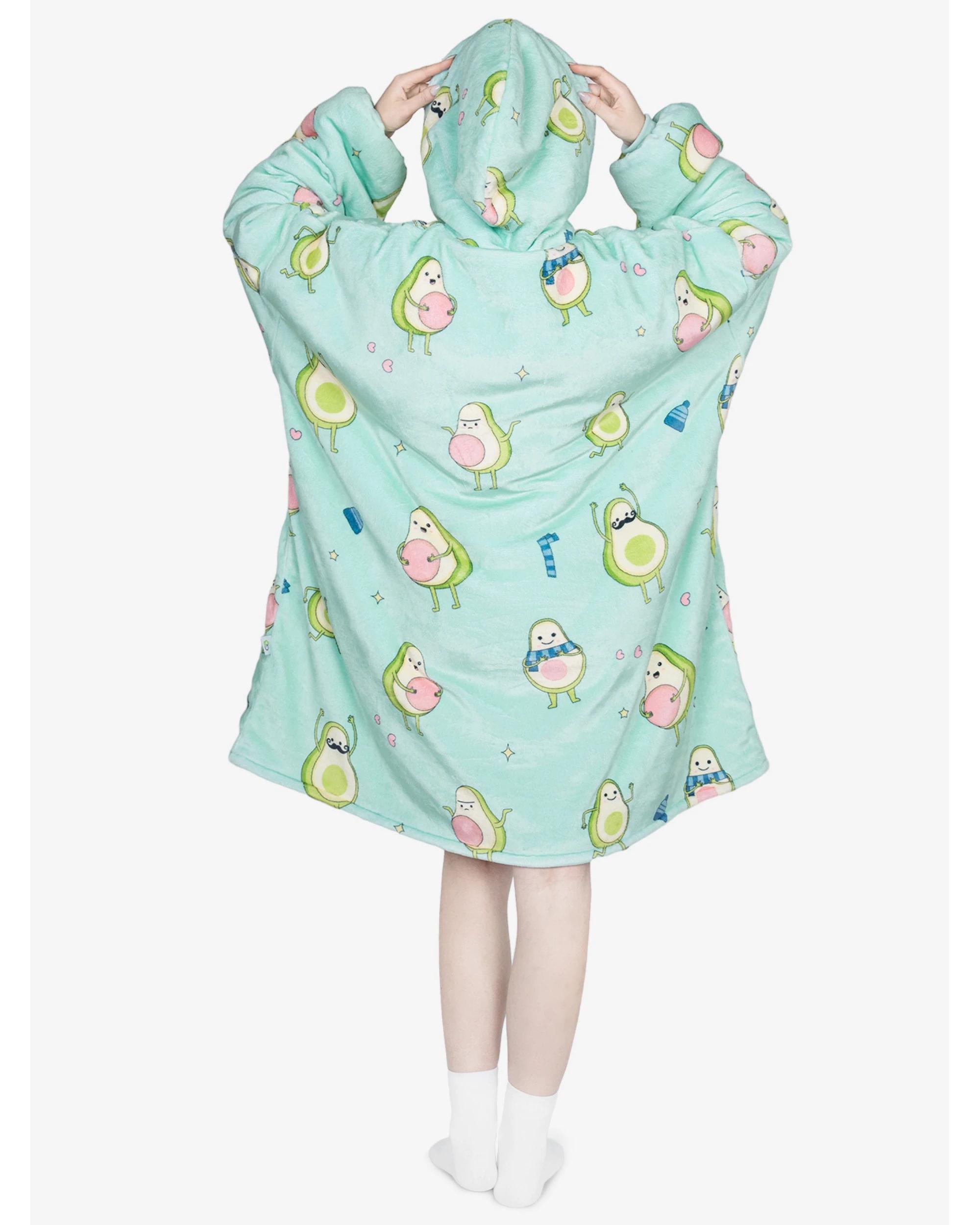 2 Advwin Winter Wearable Blanket Hoodie Adult Pink Point AVOCADO FAMILY, 2 of 5