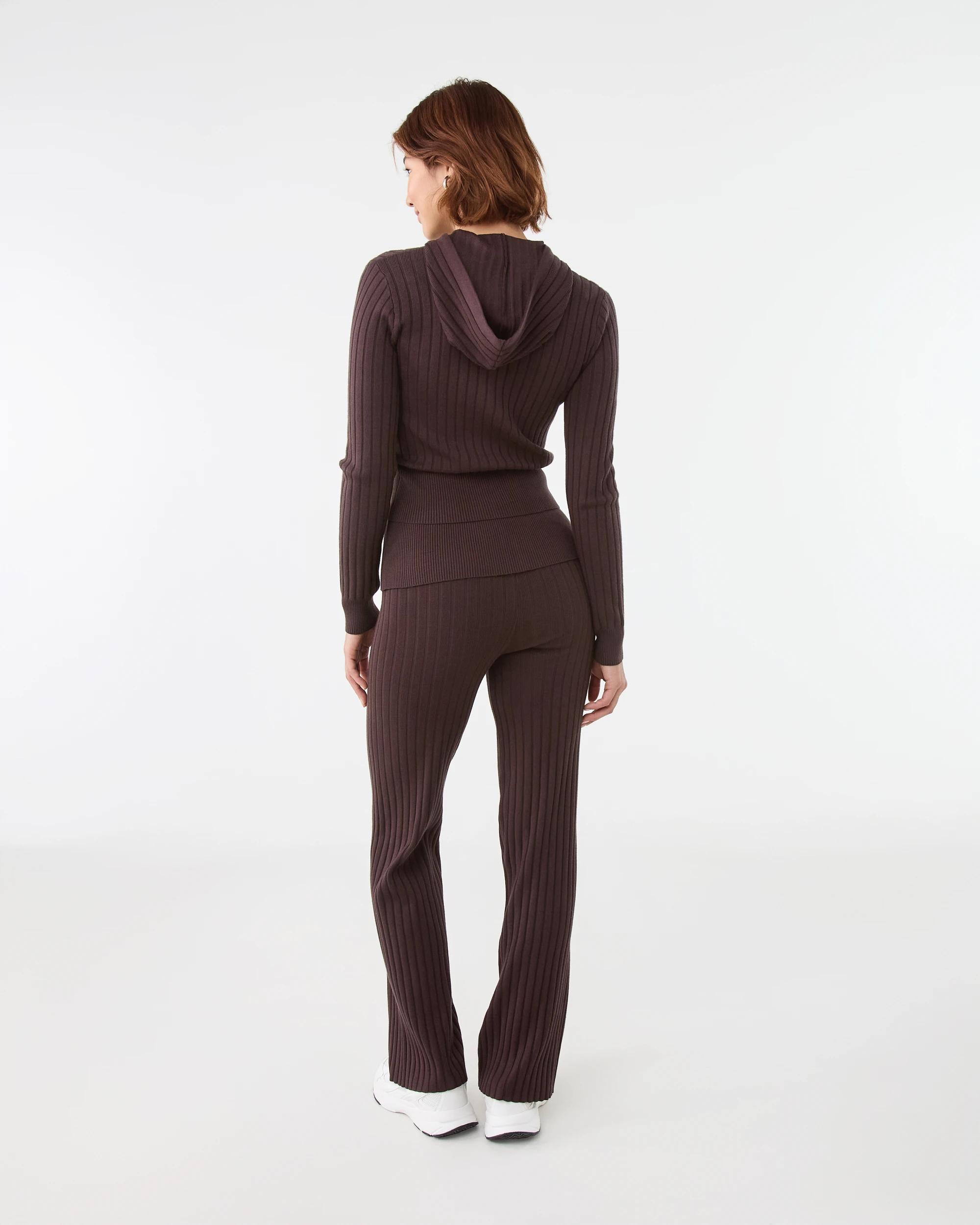 4 Knit Hoodie Choc Plum, 4 of 8