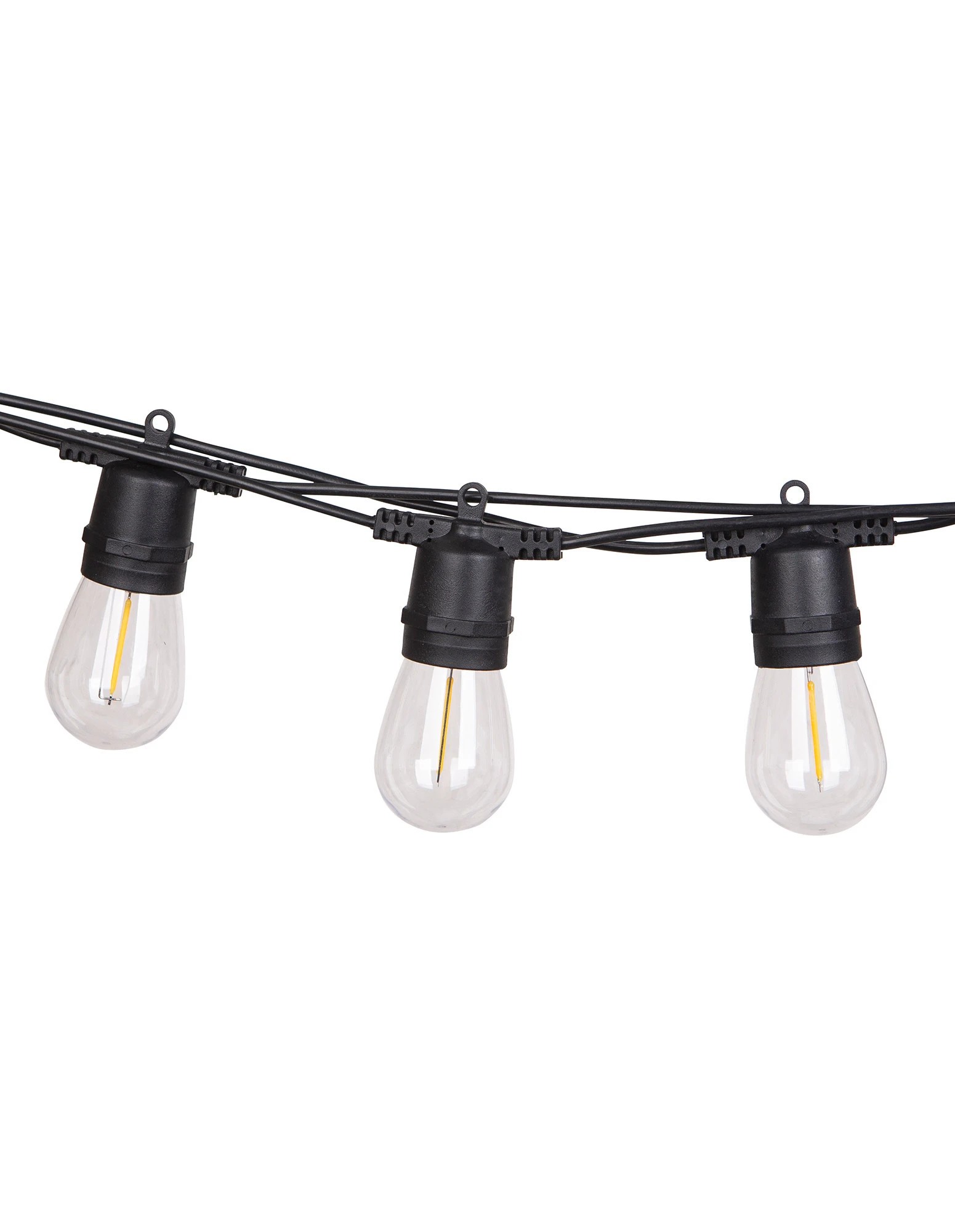 4 LumiFx 20 Bulb Solar Outdoor Festoon Lights - White, 4 of 10