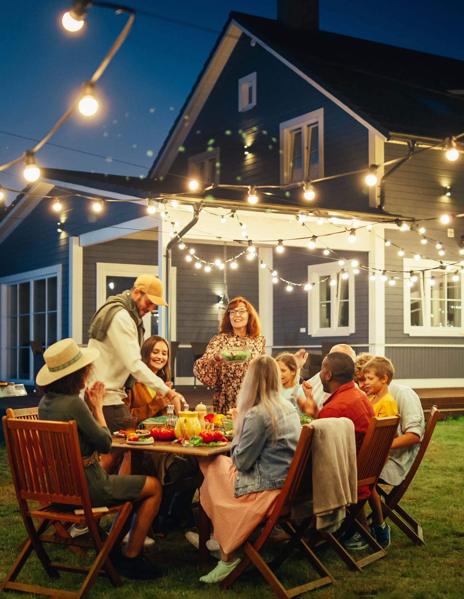 3 LumiFx 50 Bulb Wifi Smart Outdoor Festoon Lights - White, 3 of 9