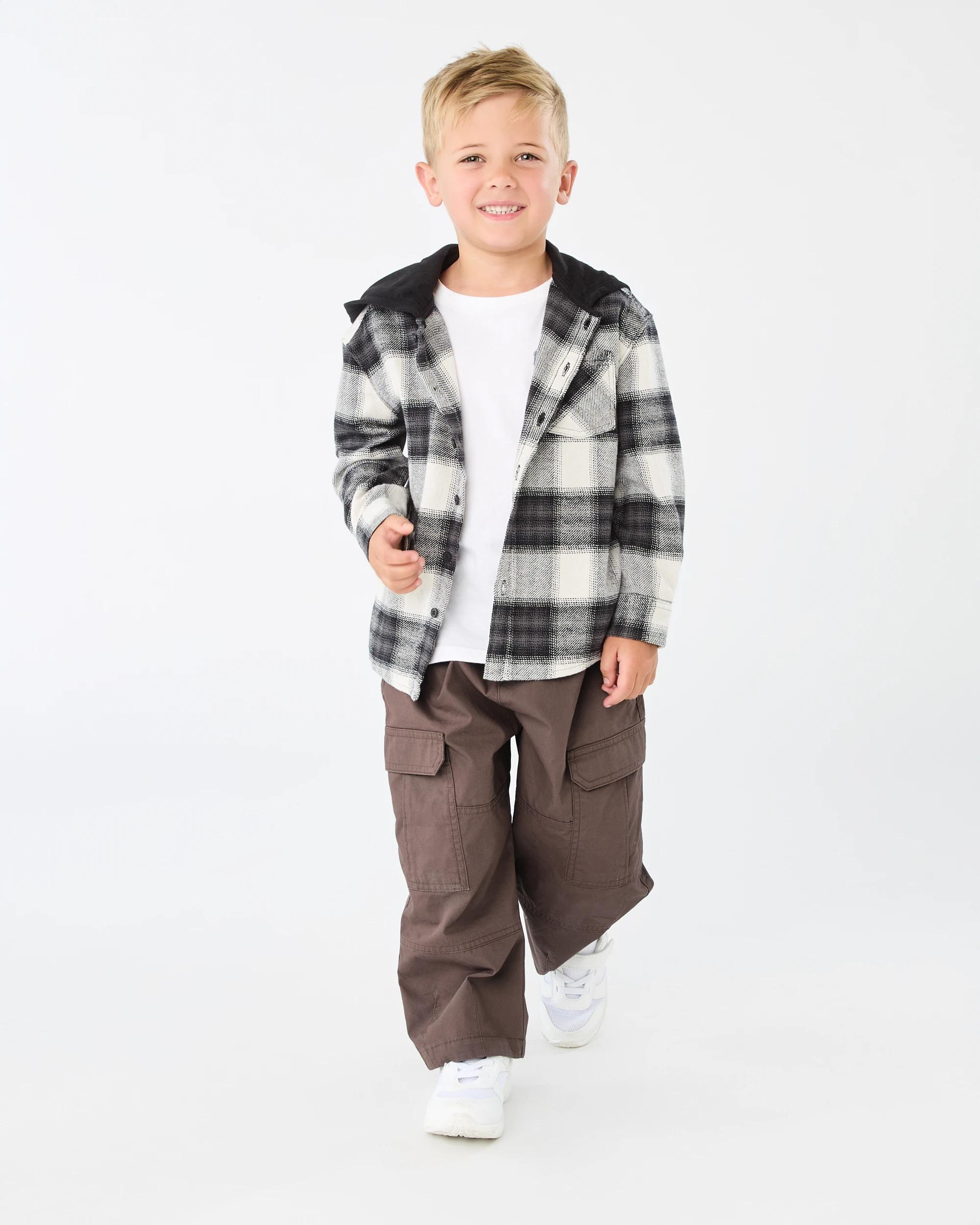 8 Yarn Dye Flannel Shirt with Hood Plaid Fd, 8 of 9