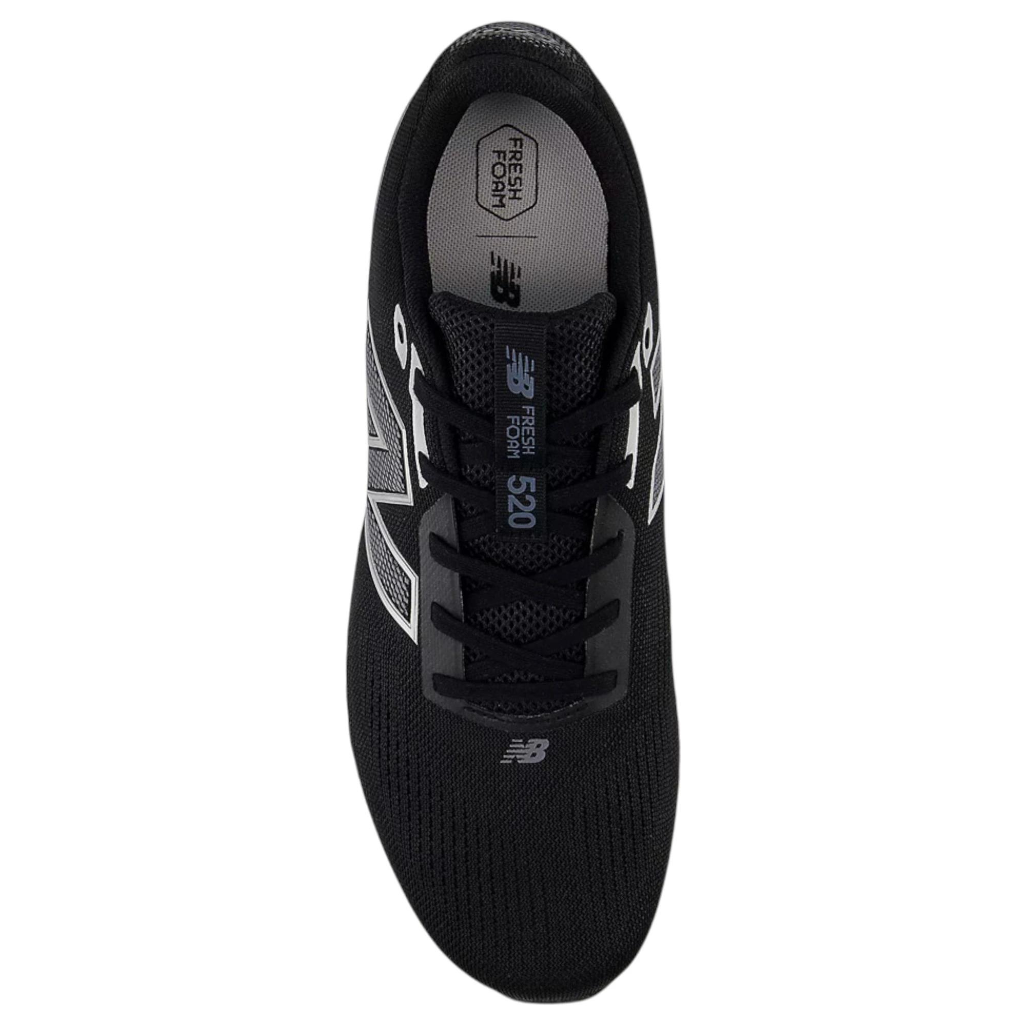 2 New Balance Mens Fresh Foam 520 v9 Athletic Running Shoes BLACK/WHITE, 2 of 5