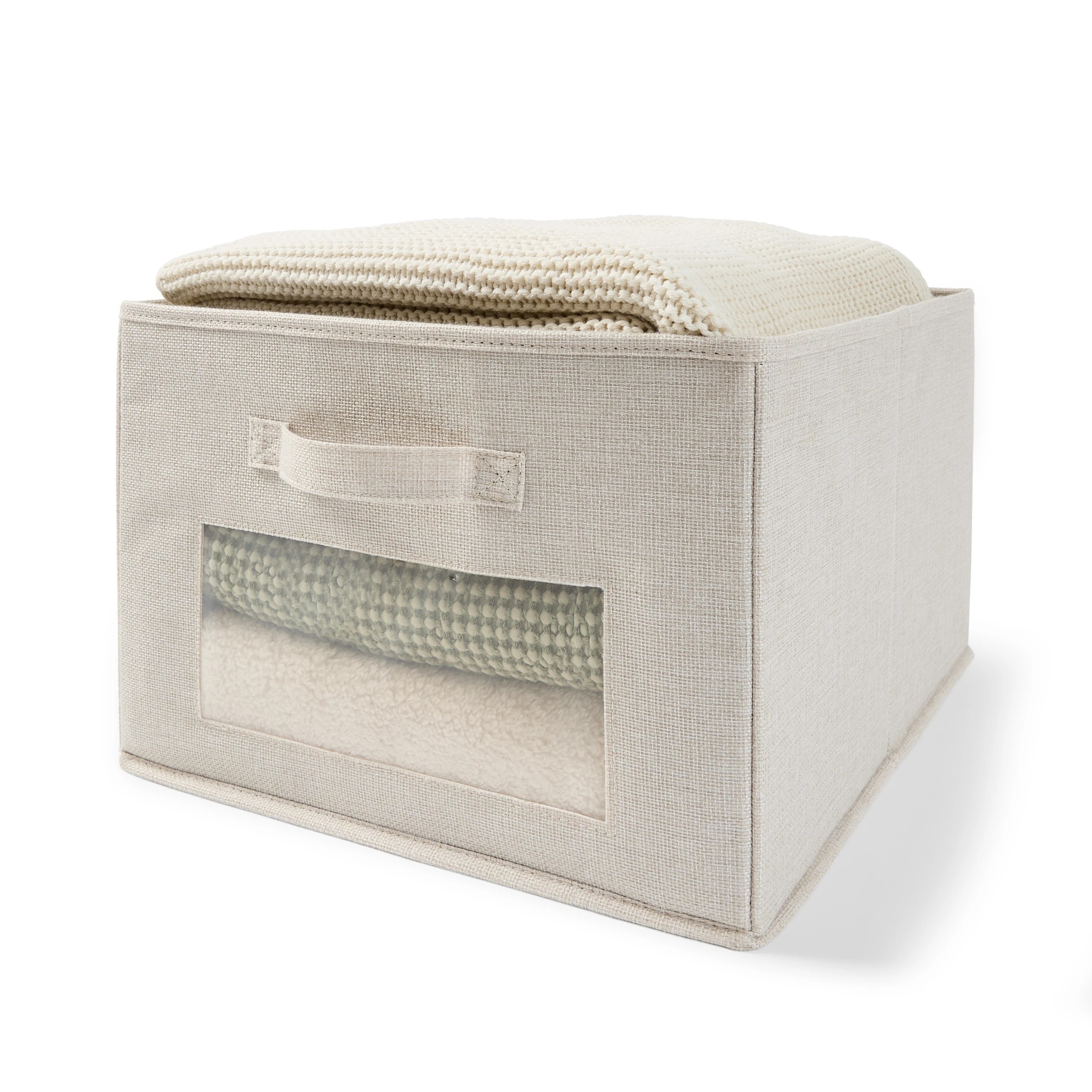 2 Linen Look Box with Window, 2 of 8