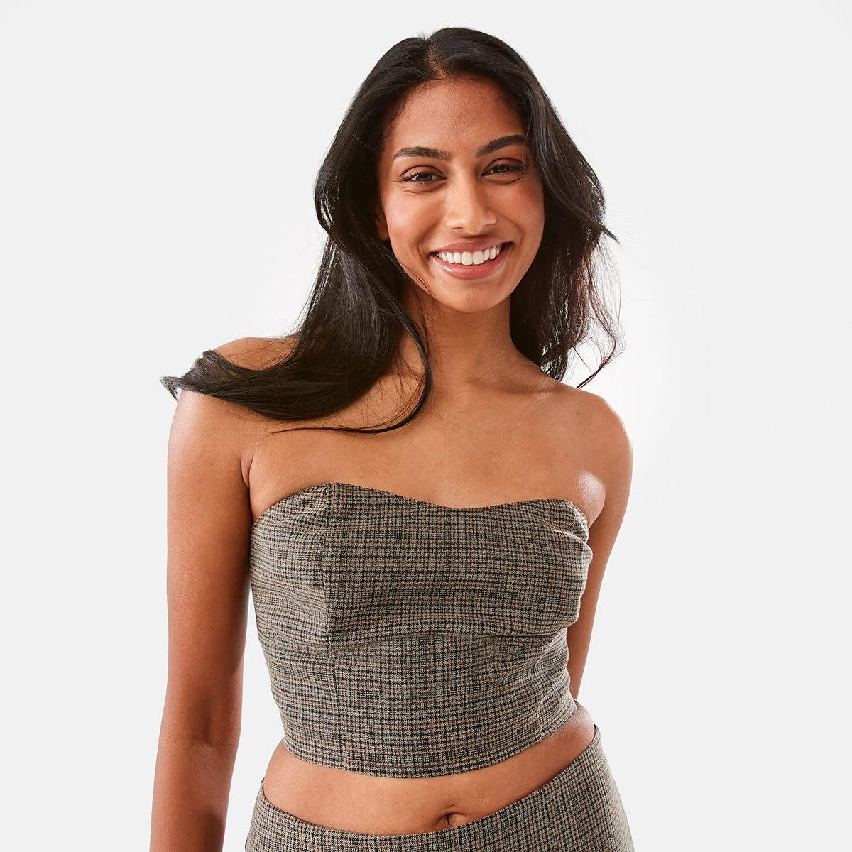 1 Plaid Crop Top Plaid, 1 of 10