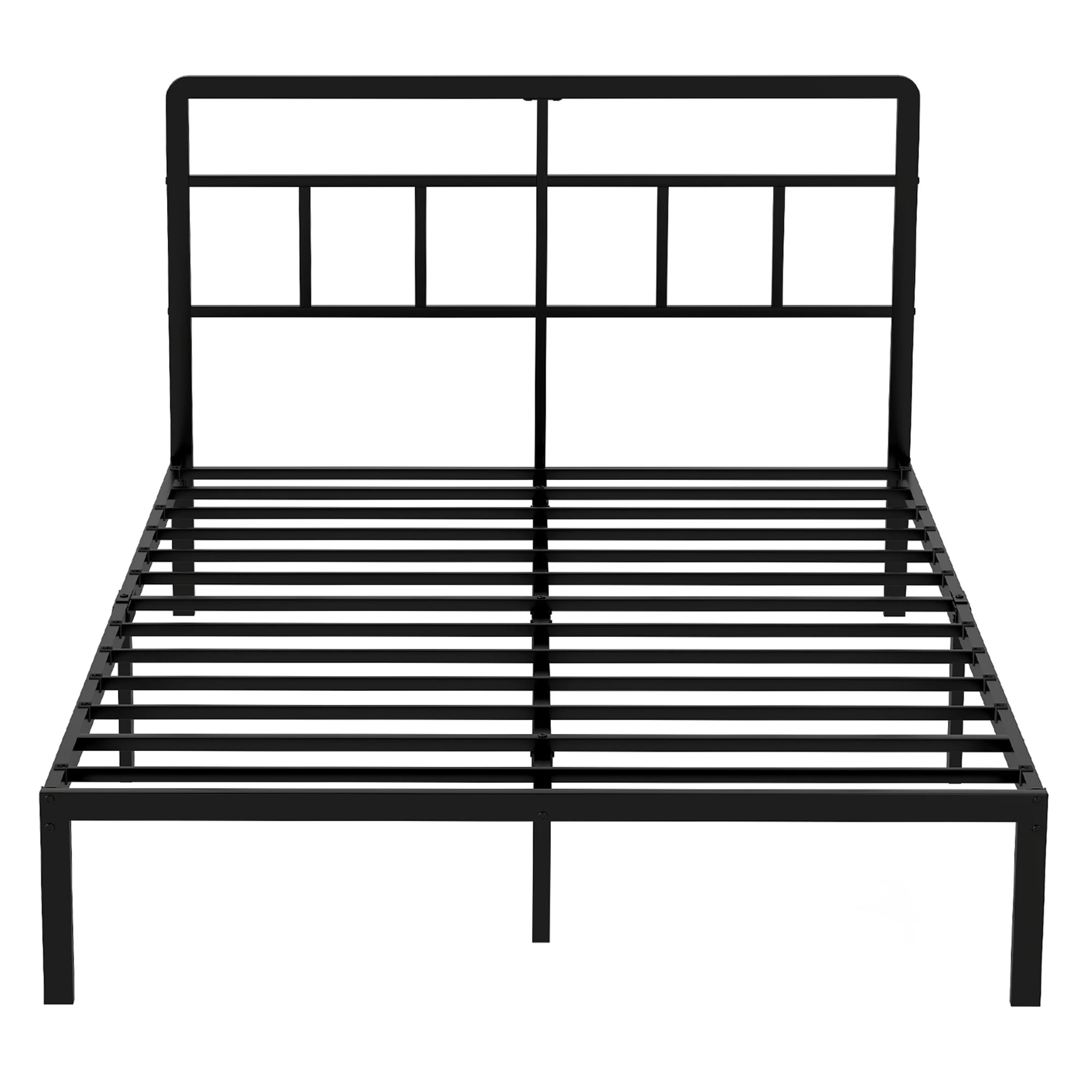 2 Levede Double Bed Frame Metal Base Platform Headboard Heavy Duty Mass Storage, 2 of 9
