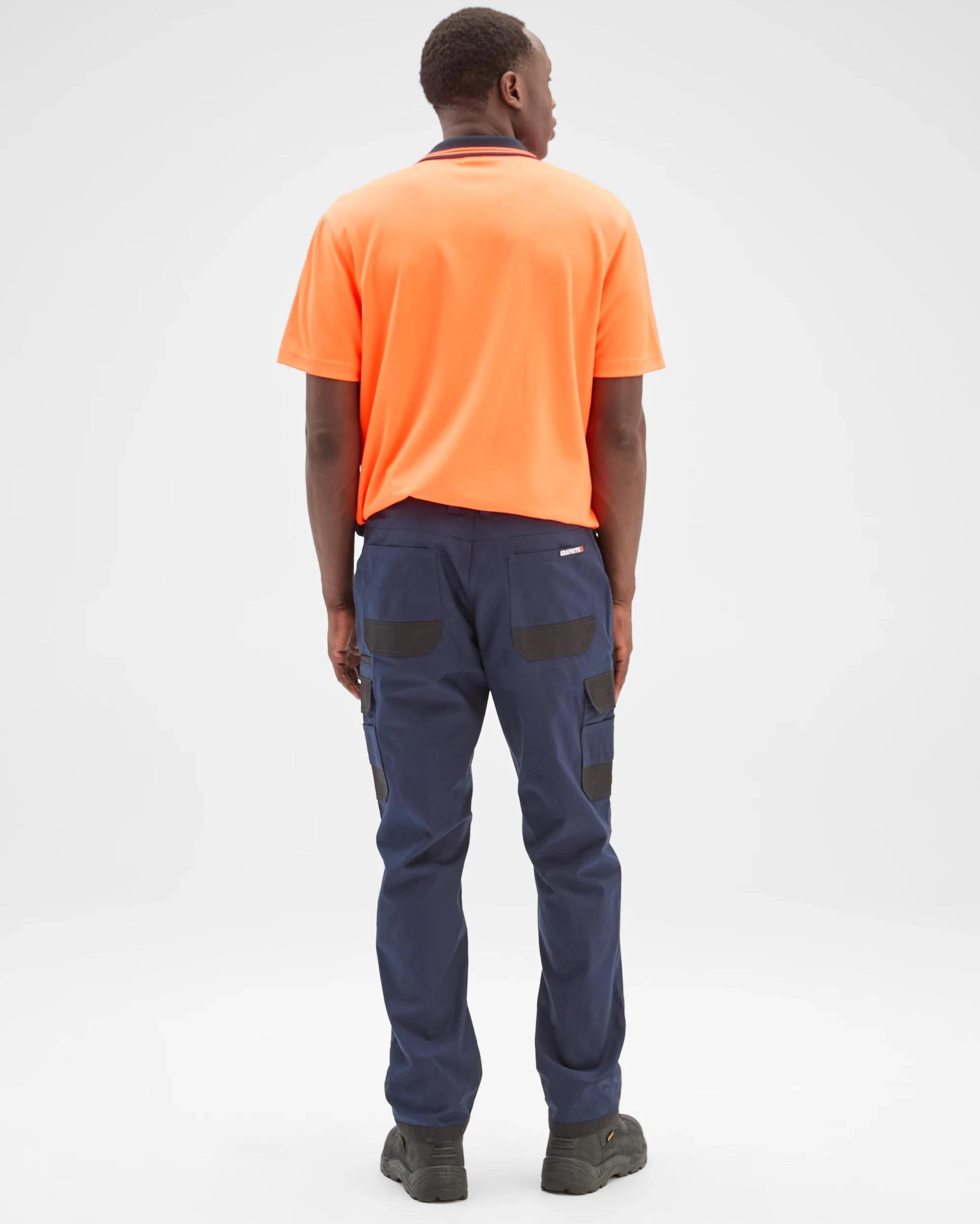 4 Australian Cotton Performance Cargo Pants - Graphite NAVY BLUE, 4 of 5