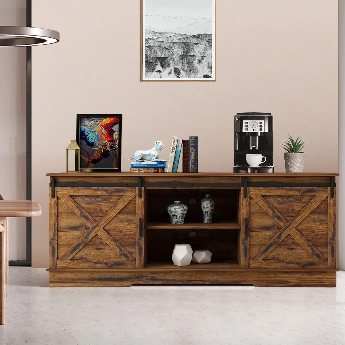 5 Ausway TV Kitchen Cabinet Stand Entertainment Unit Sideboard Buffet, 5 of 9