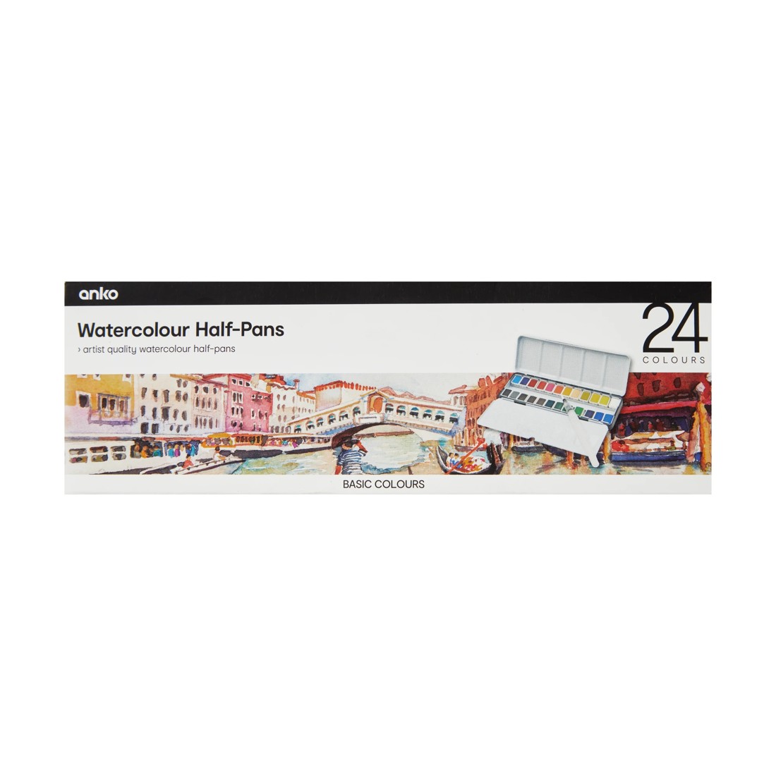 1 24 Pack Watercolour Half-Pans - Basic, 1 of 7