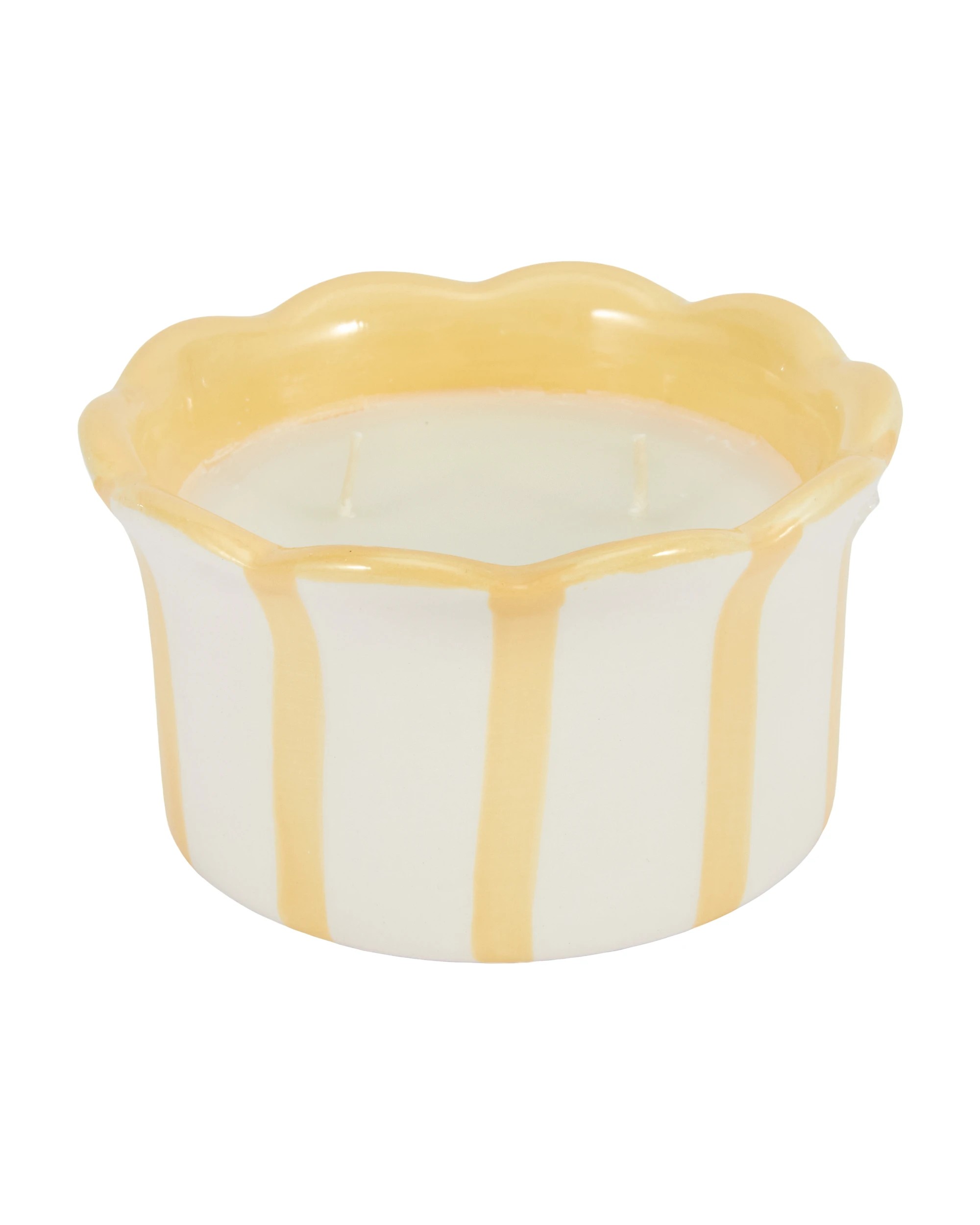 2 Golden Hour Stripe Ceramic Candle, 2 of 5