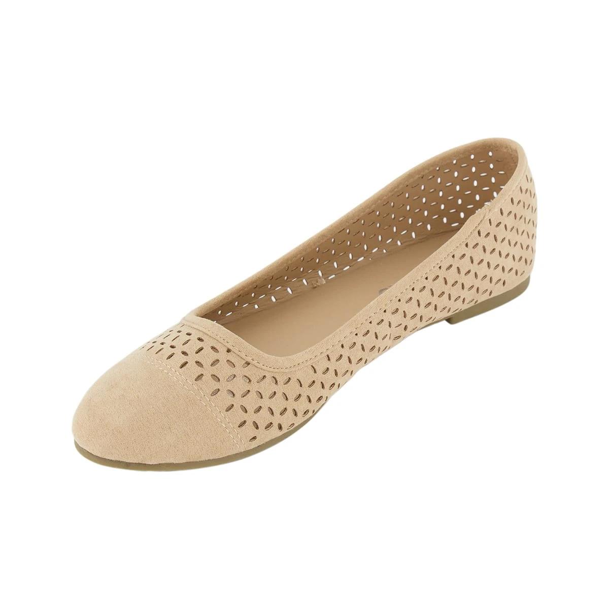 3 Laser Cut Ballet Flats Sandstone, 3 of 5