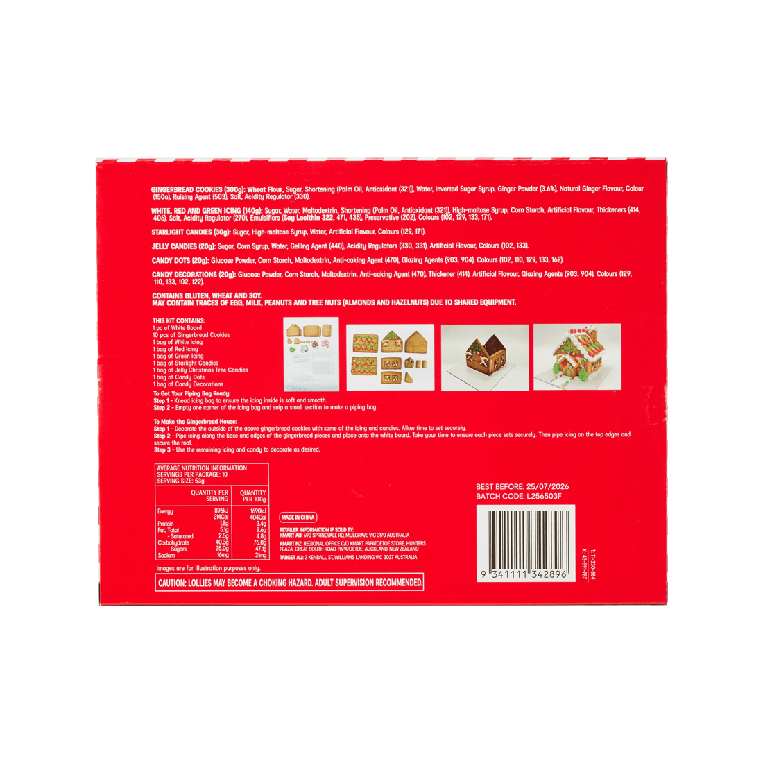 3 Build Your Own Gingerbread House Kit 530g, 3 of 3