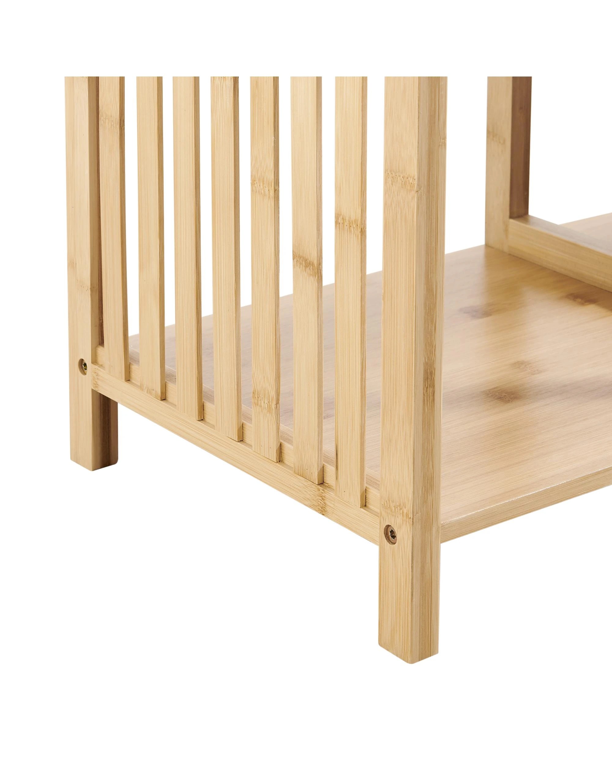 8 Kodu Open Shelf Bookshelf Display Unit 3 Step Bamboo - Natural, 8 of 9