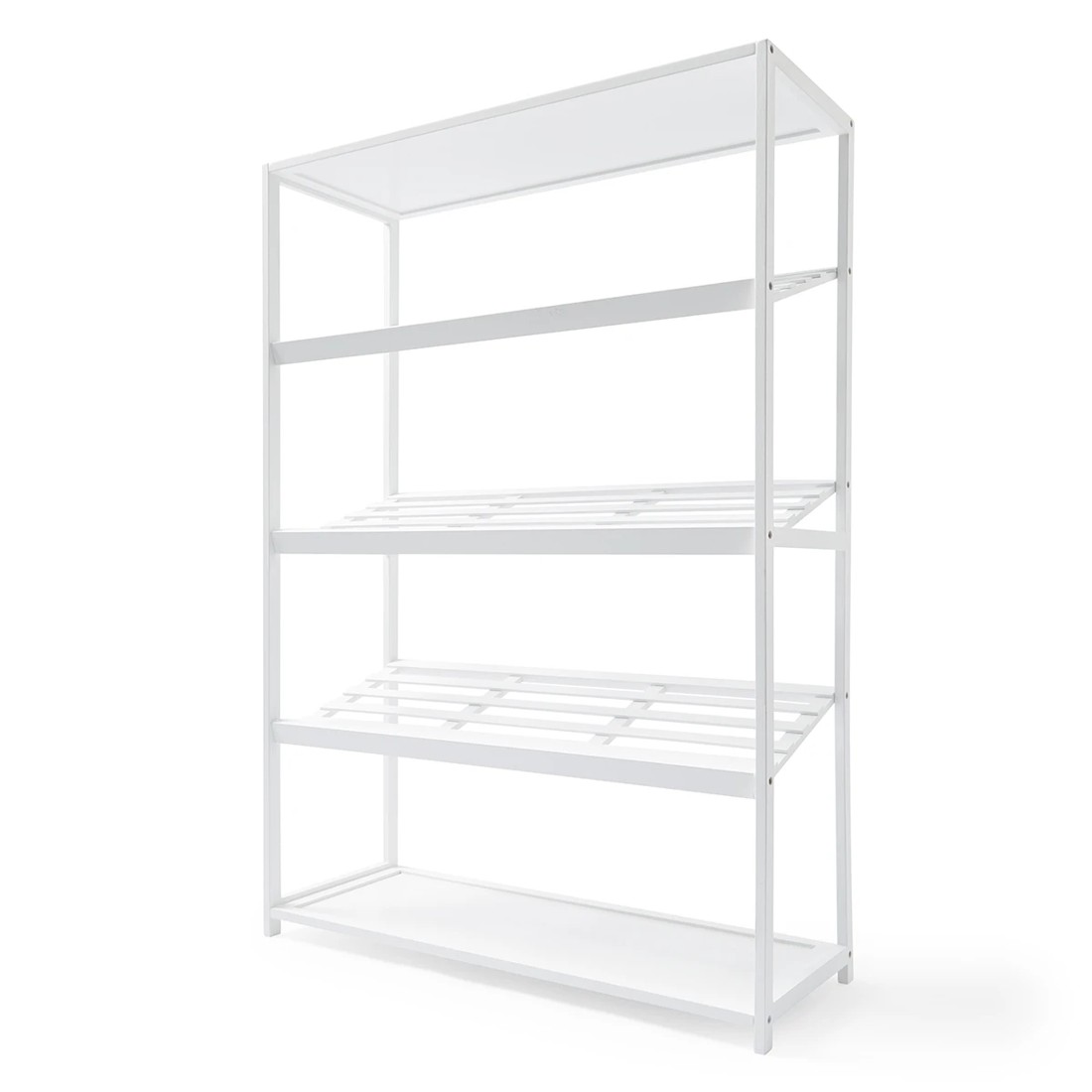 2 5 Tier White Bamboo Shoe Rack, 2 of 8