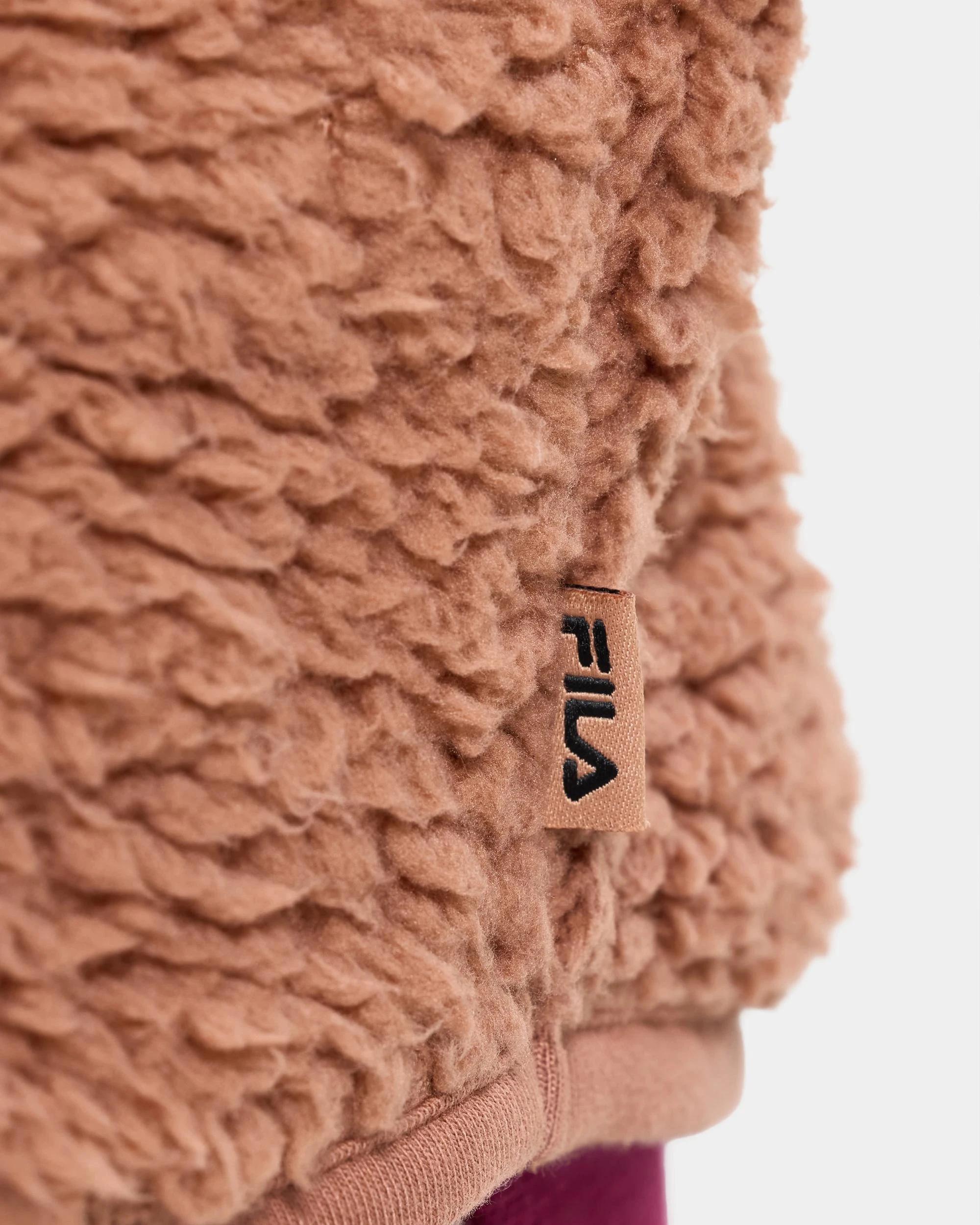 9 Fila Hallie Quarter Zip Teddy Fleece Top SHEER, 9 of 10