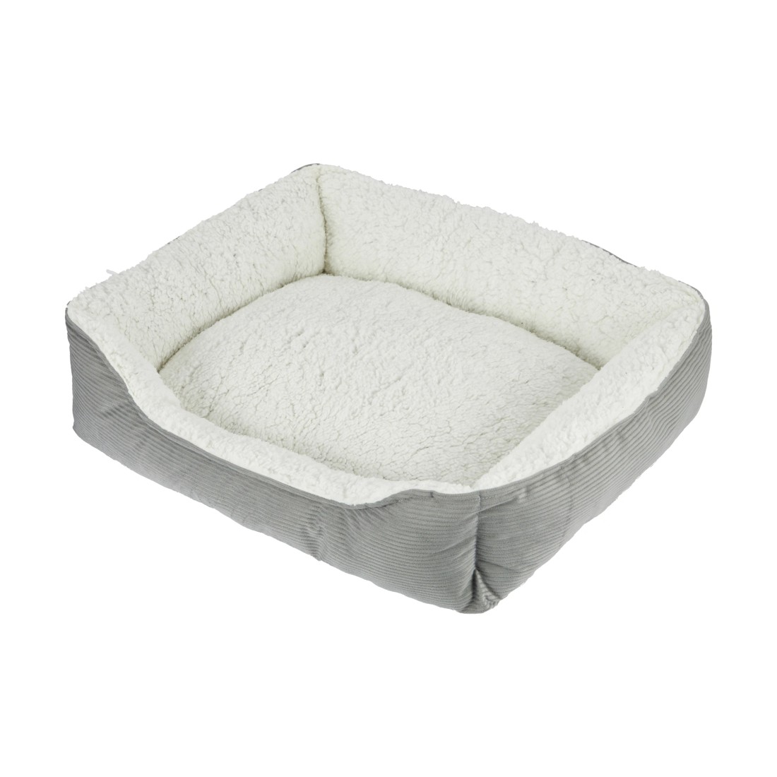 1 Pet Bed Lounge Corduroy - Medium, Grey, 1 of 8