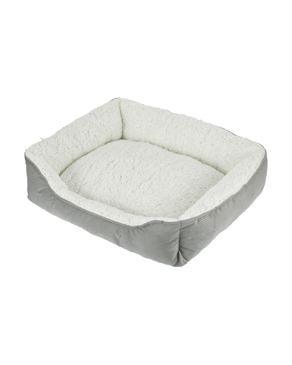Pet Bed Lounge Corduroy - Medium, Grey