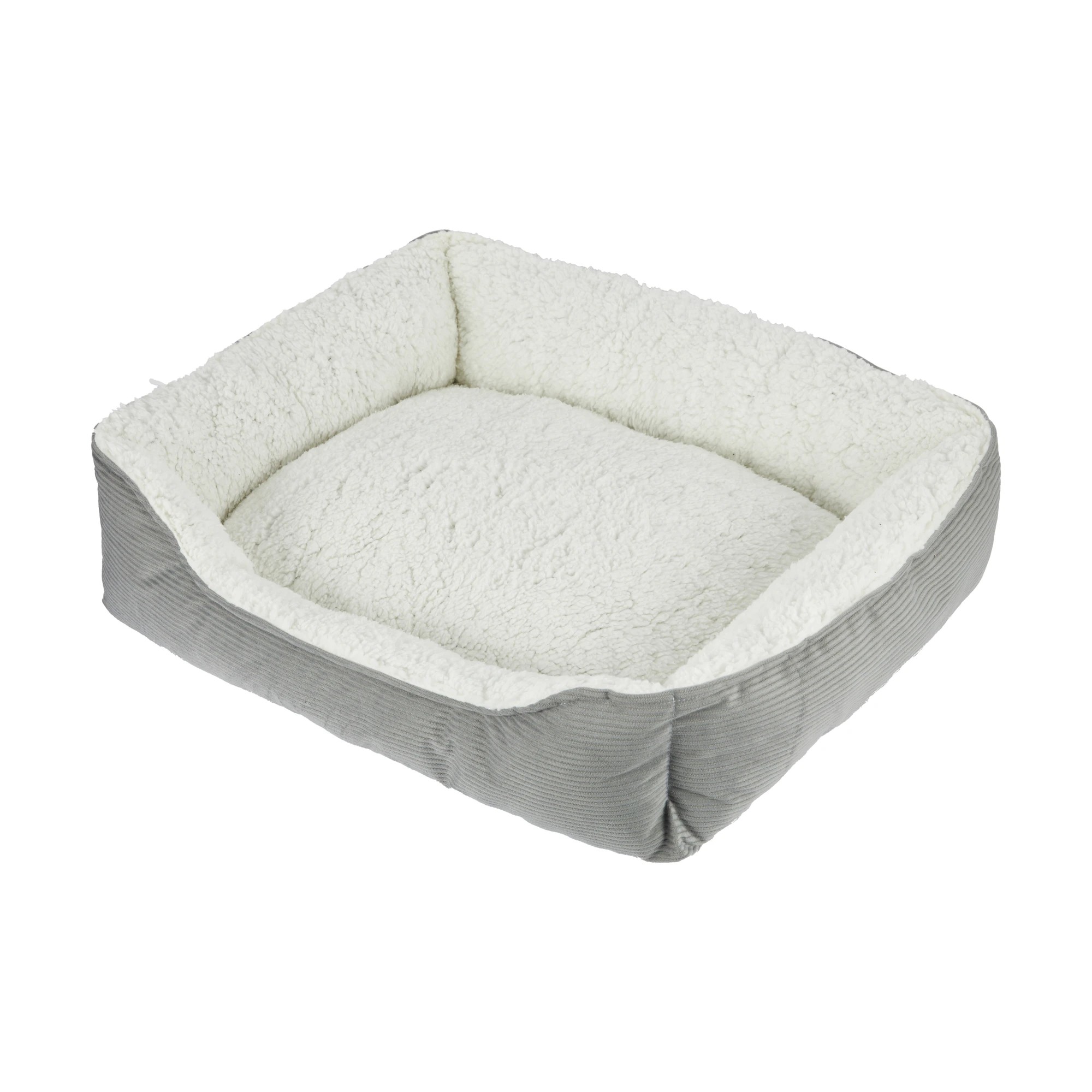 1 Pet Bed Lounge Corduroy - Medium, Grey, 1 of 8