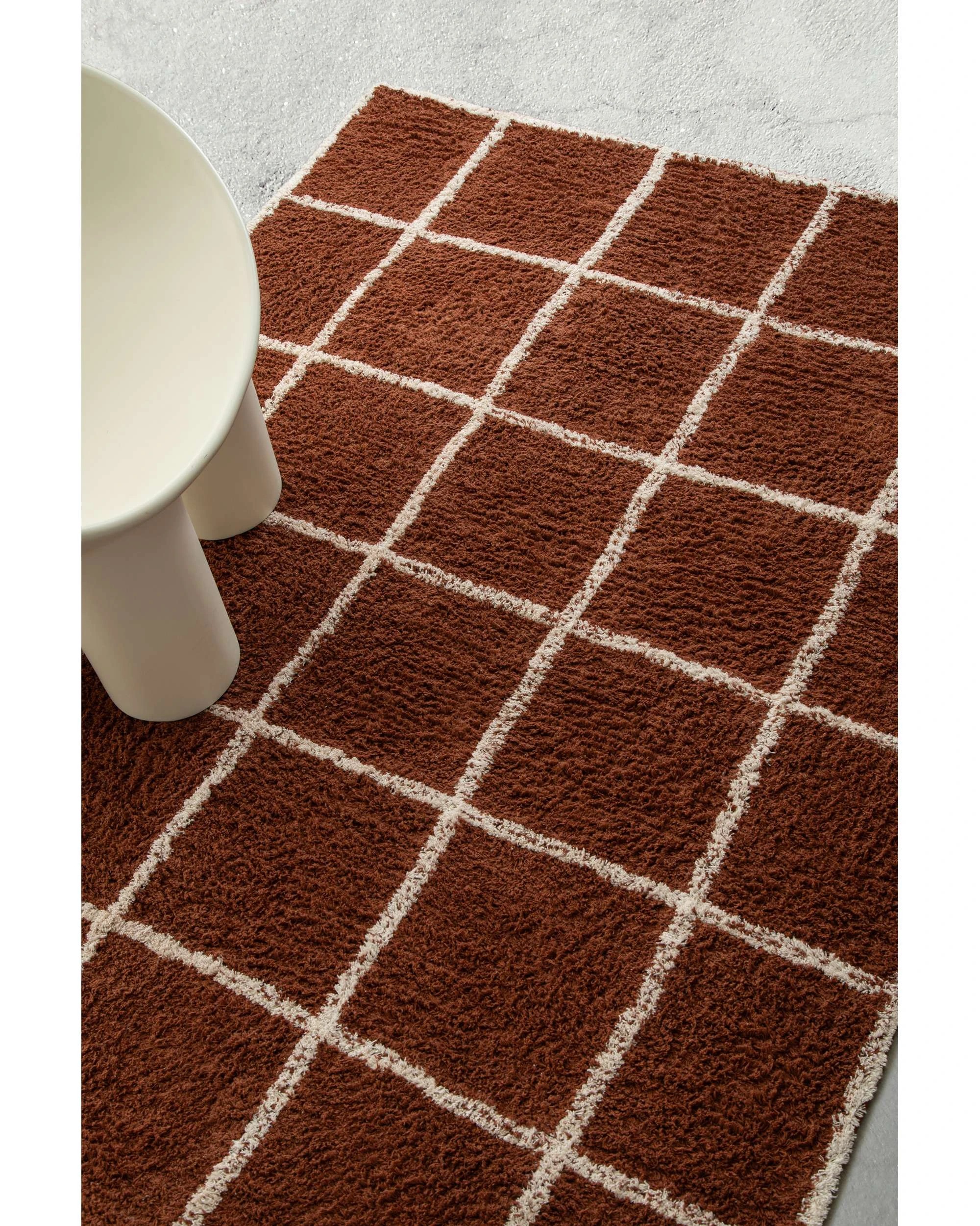 3 Loopsie Nairobi Grid Cotton Rug-230cm x 160cm - Brown, 3 of 7