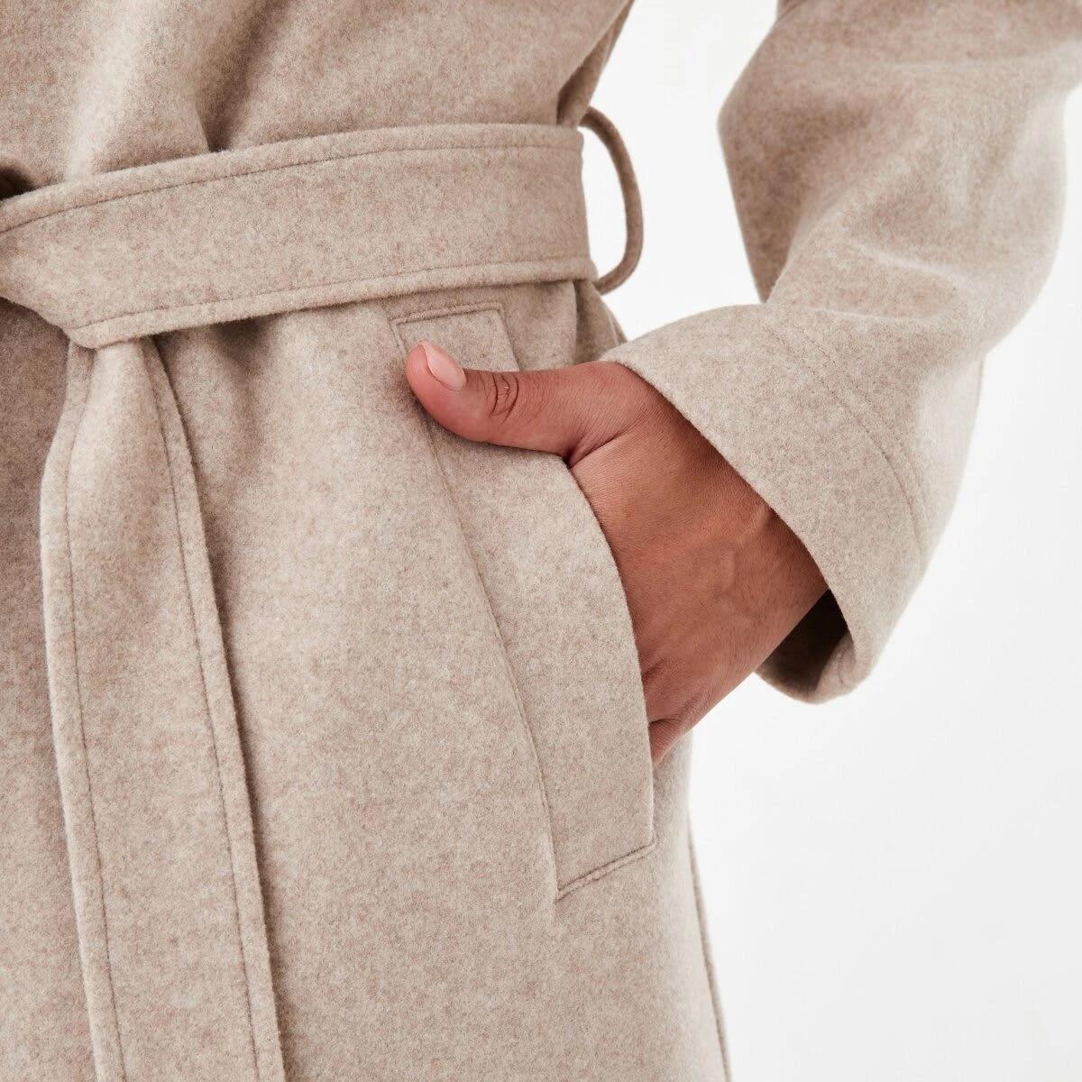 8 Oversized Coat with Belt Loml Marle, 8 of 9