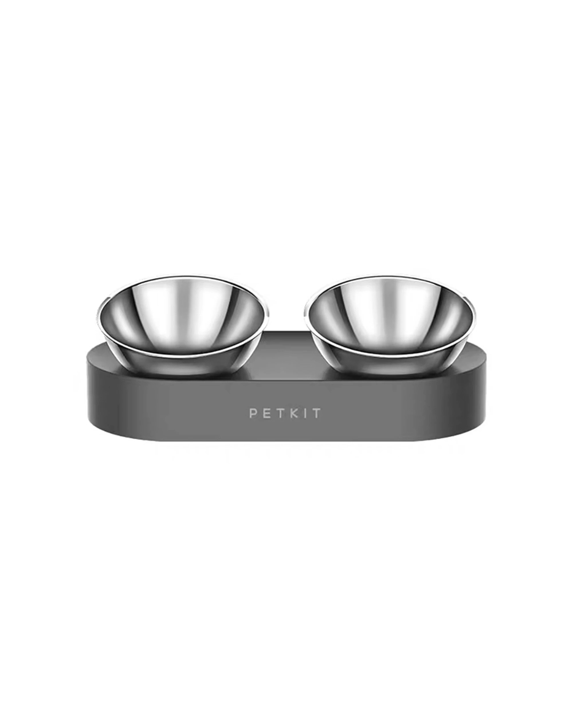 1 Petkit Fresh Nano Adjustable Double Feeding Stainless Steel Bowl Set Easy Clean - Grey, 1 of 2
