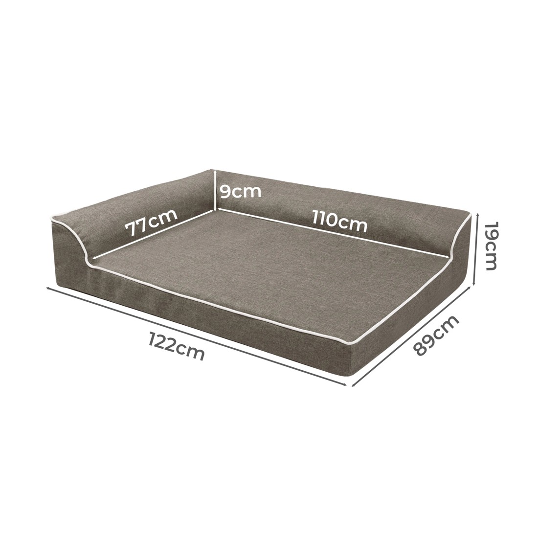 3 Pawz Orthopedic Memory Foam Dog Bed Xxl, 3 of 7