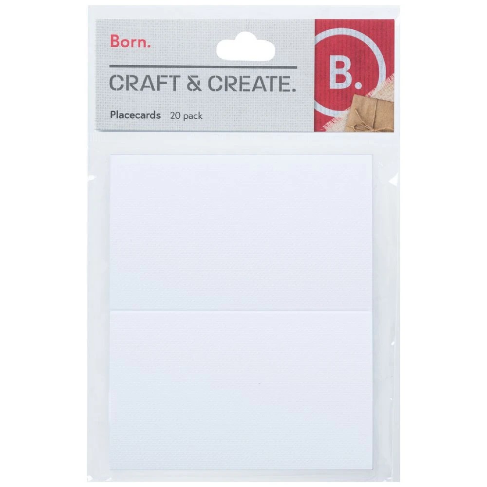 1 Born Place Cards 20 Pack White, 1 of 2