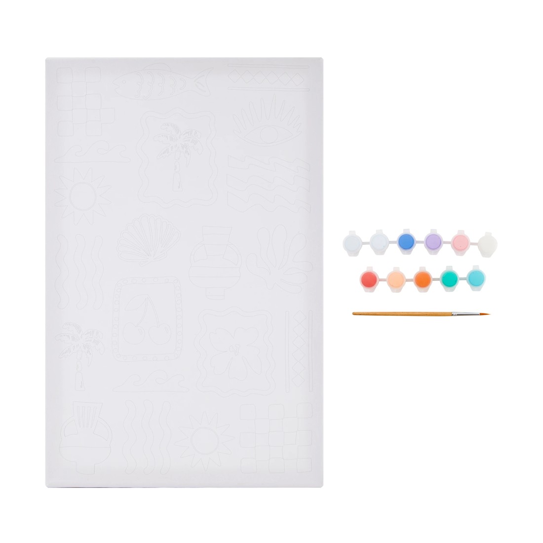 2 DIY Paint Your Own Canvas Art Kit - Mediterranean, 2 of 4