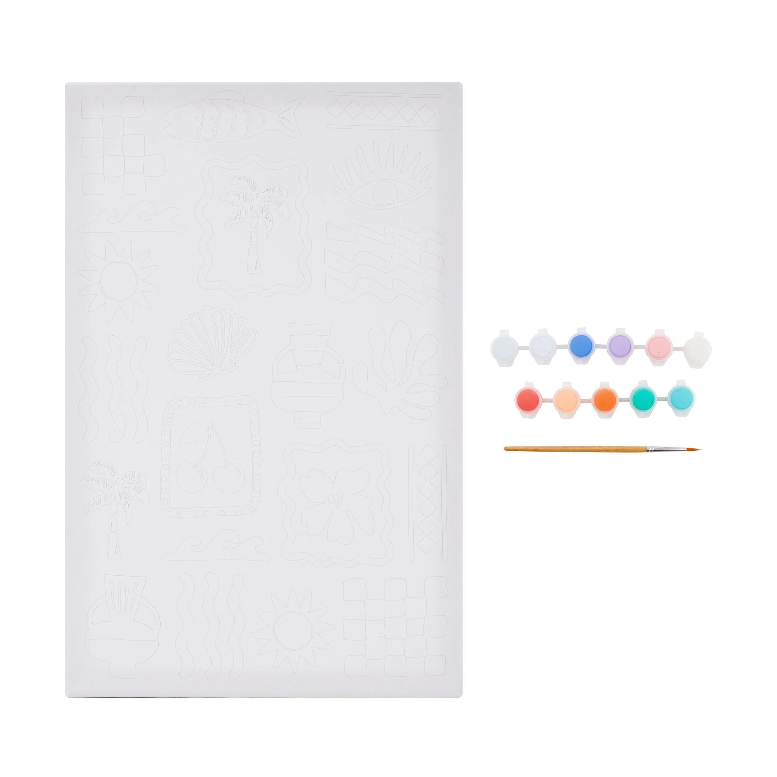 2 DIY Paint Your Own Canvas Art Kit - Mediterranean, 2 of 4