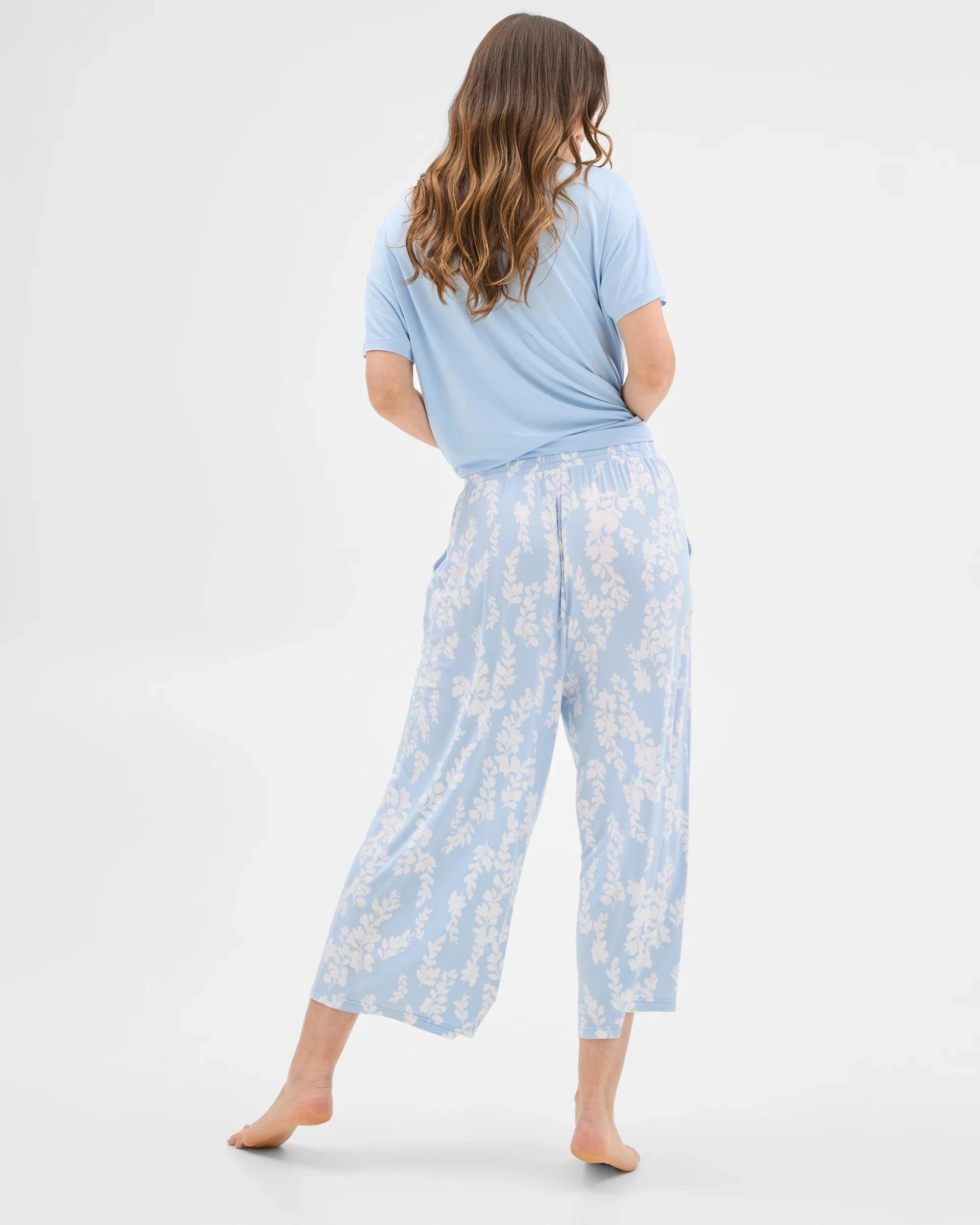 6 Target Woman Soft Comfort Bamboo Culotte Sleep Pants BLUE WISTERIA, 6 of 6