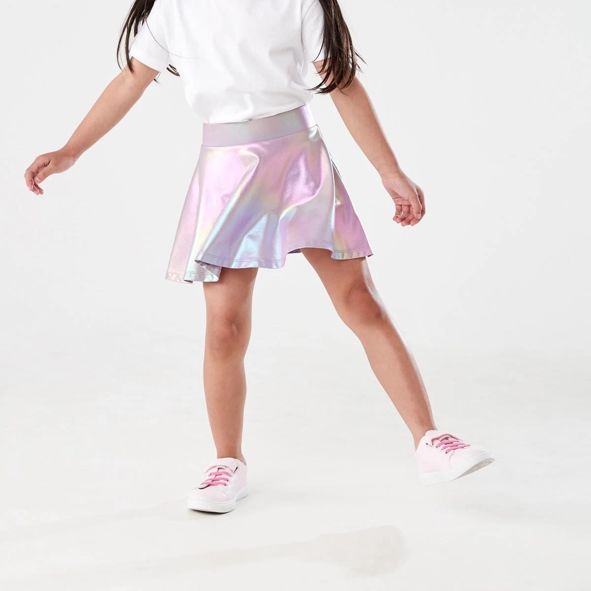 1 Metallic Skort PASTEL LILAC RAINBOW METALLIC, 1 of 6