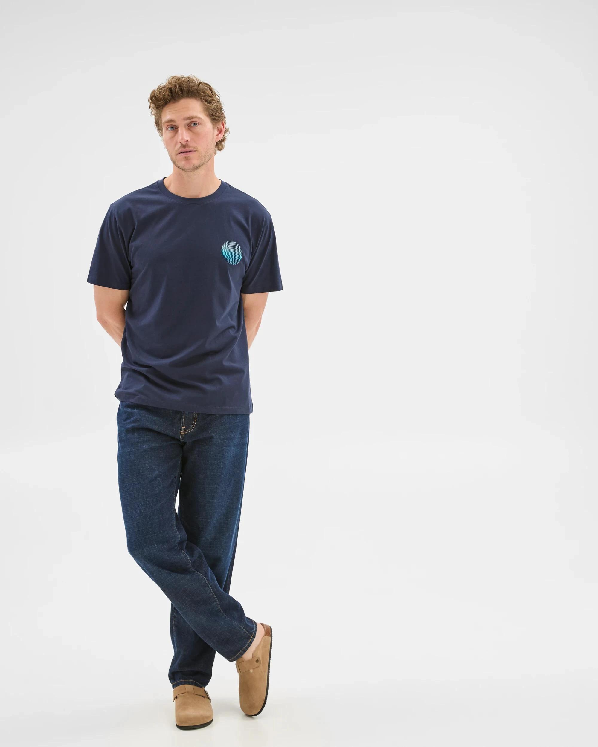 1 Target Australian Cotton Currents Print T-Shirt NAVY, 1 of 6