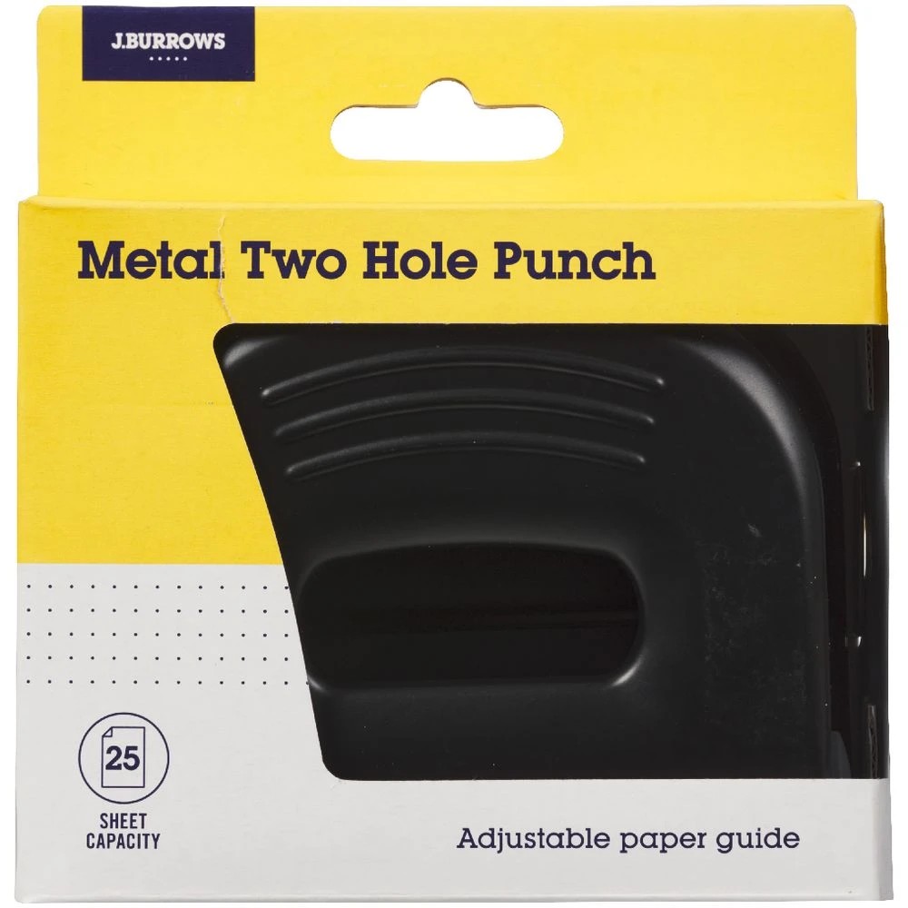 3 J.Burrows Metal Medium 2 Hole Punch Black, 3 of 3