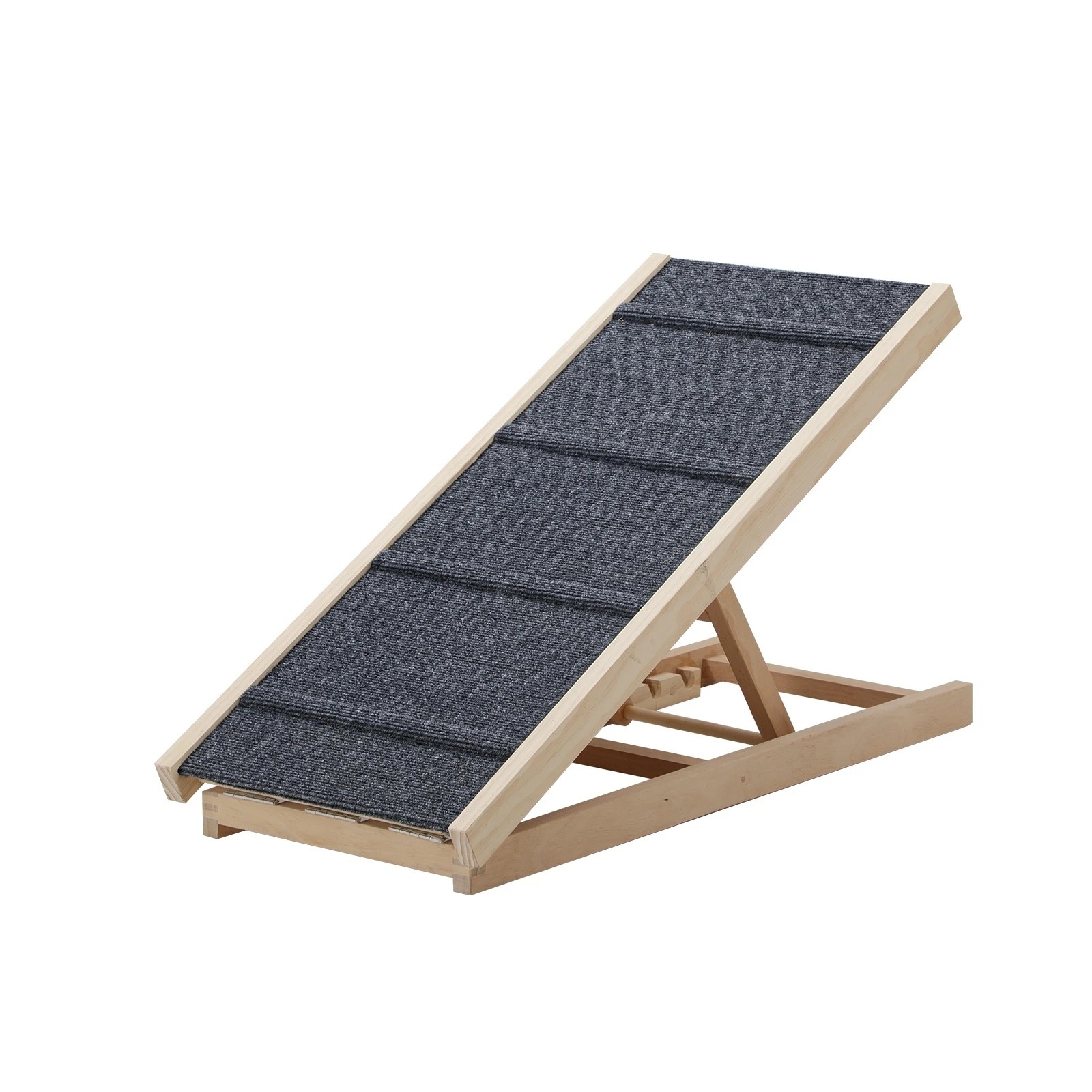 1 Alopet Dog Pet Ramp Adjustable Height Stairs Bed Sofa Car Foldable 100cm - Natural, 1 of 10