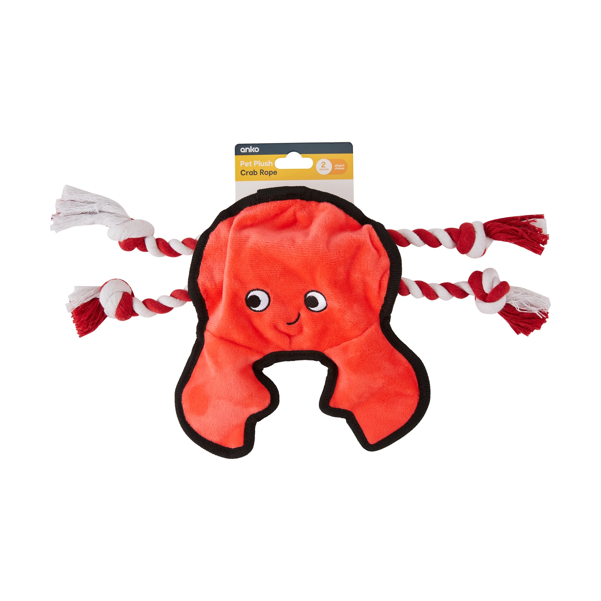 4 Pet Plush Crab Rope, 4 of 4