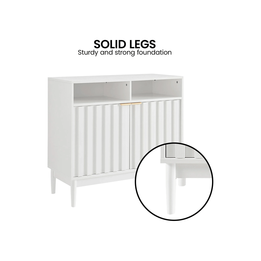 7 Sarantino Eleni 2-door Sideboard - White, 7 of 9