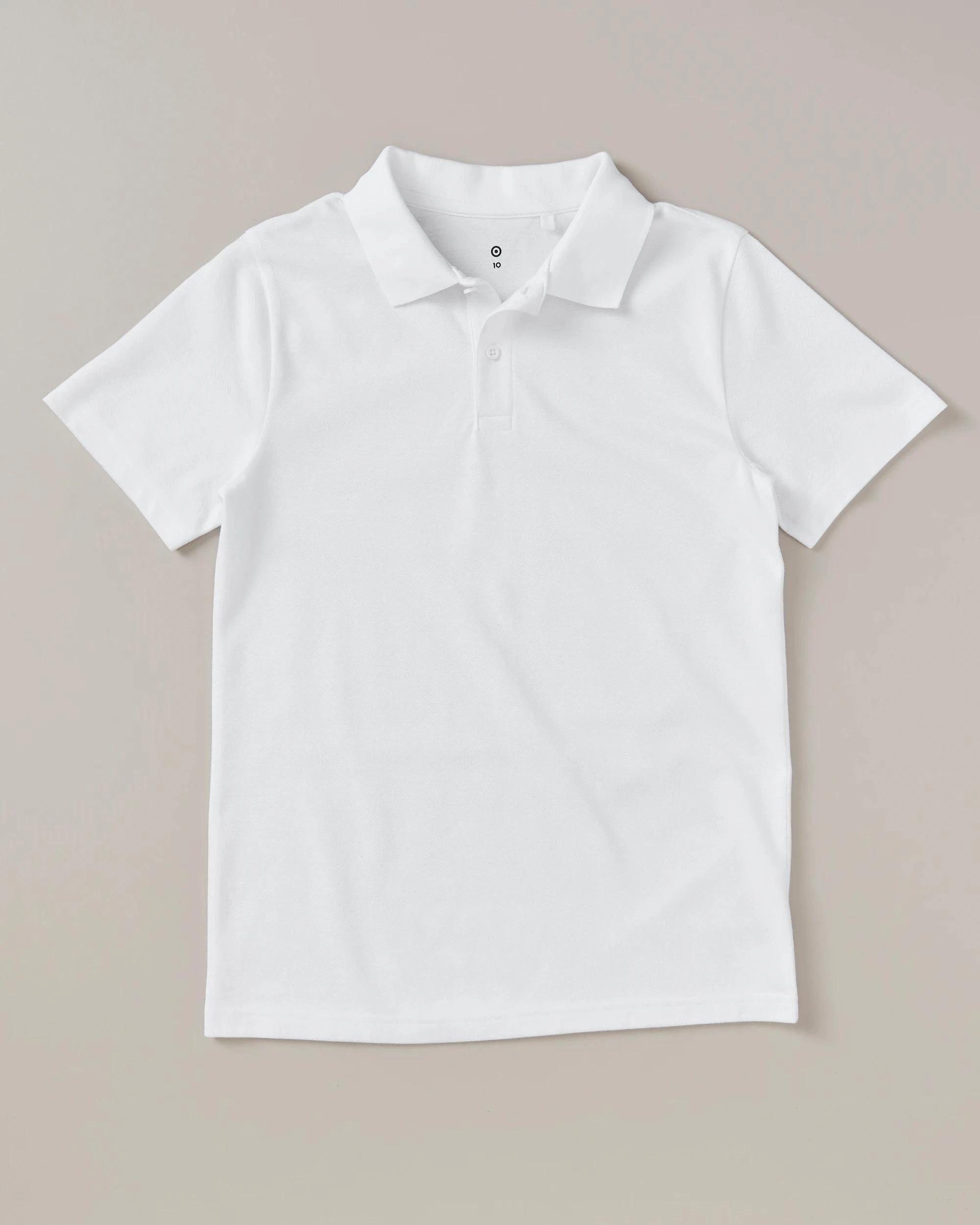 3 Target Short Sleeve School Polos WHITE, 3 of 10